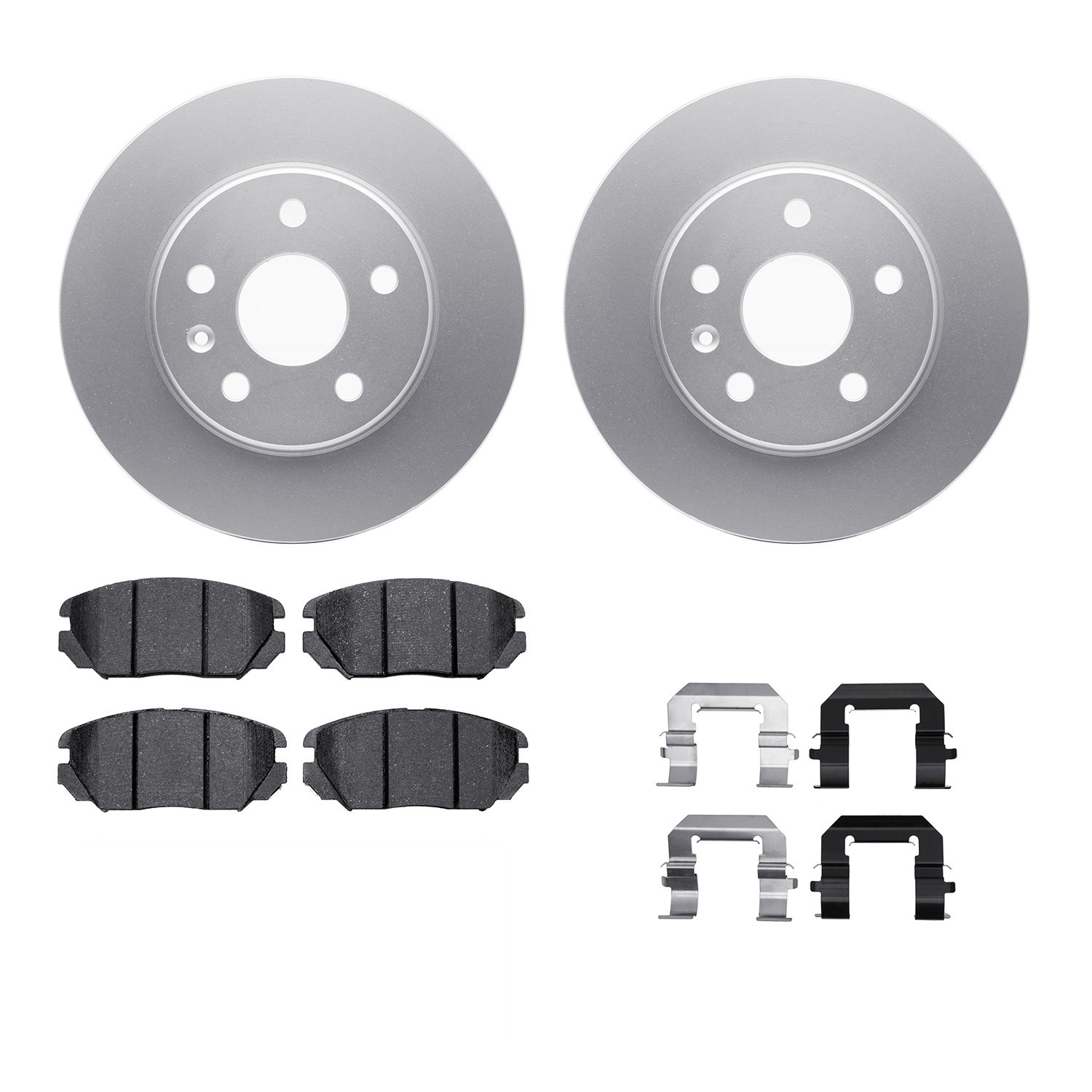 4312-45013 Geospec Brake Rotors with 3000-Series Ceramic Brake Pads & Hardware, 2011-2016 GM, Position: Front