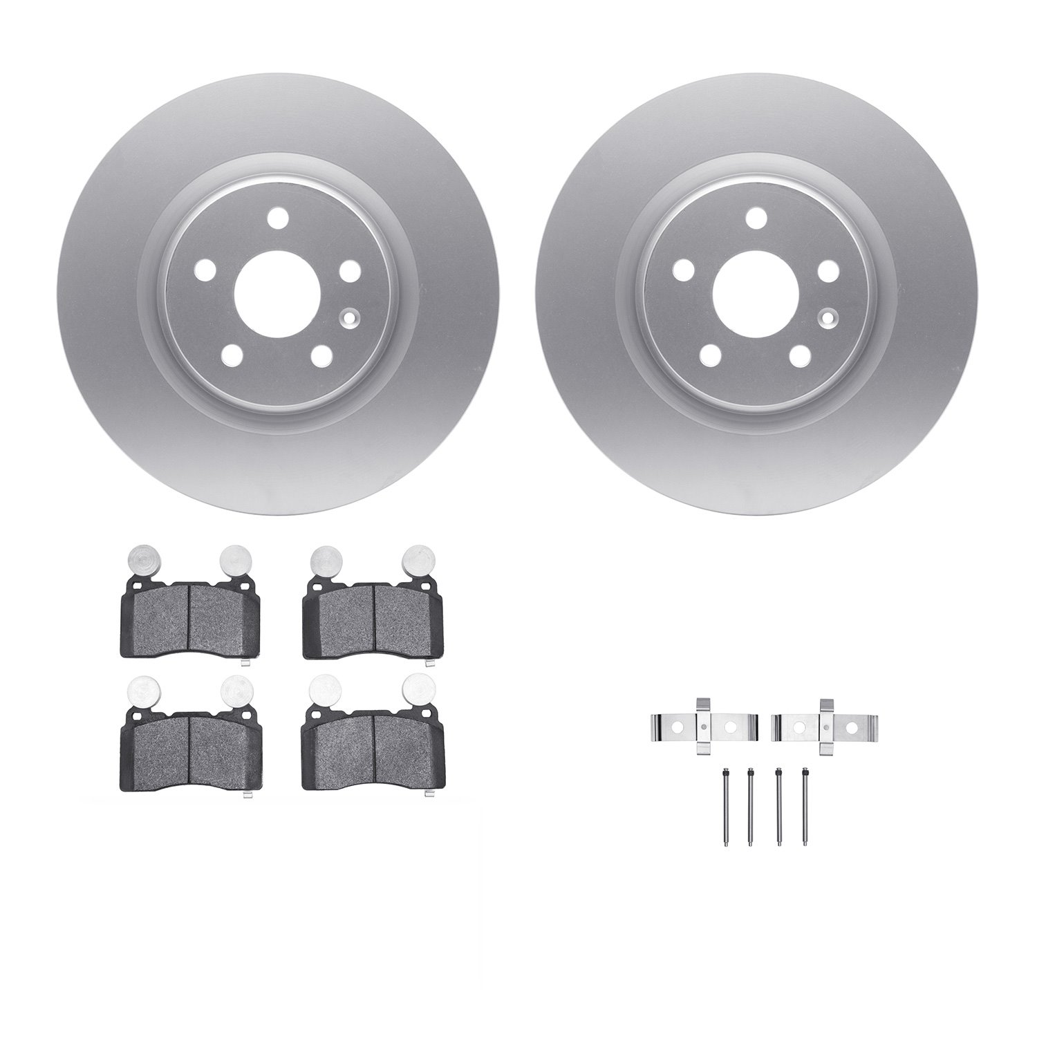 4312-45022 Geospec Brake Rotors with 3000-Series Ceramic Brake Pads & Hardware, 2010-2015 GM, Position: Front