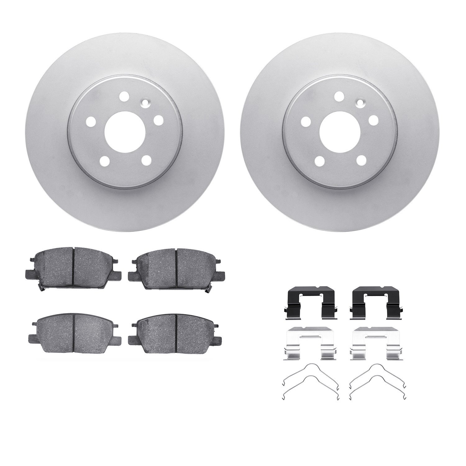 4312-45024 Geospec Brake Rotors with 3000-Series Ceramic Brake Pads & Hardware, Fits Select GM, Position: Front