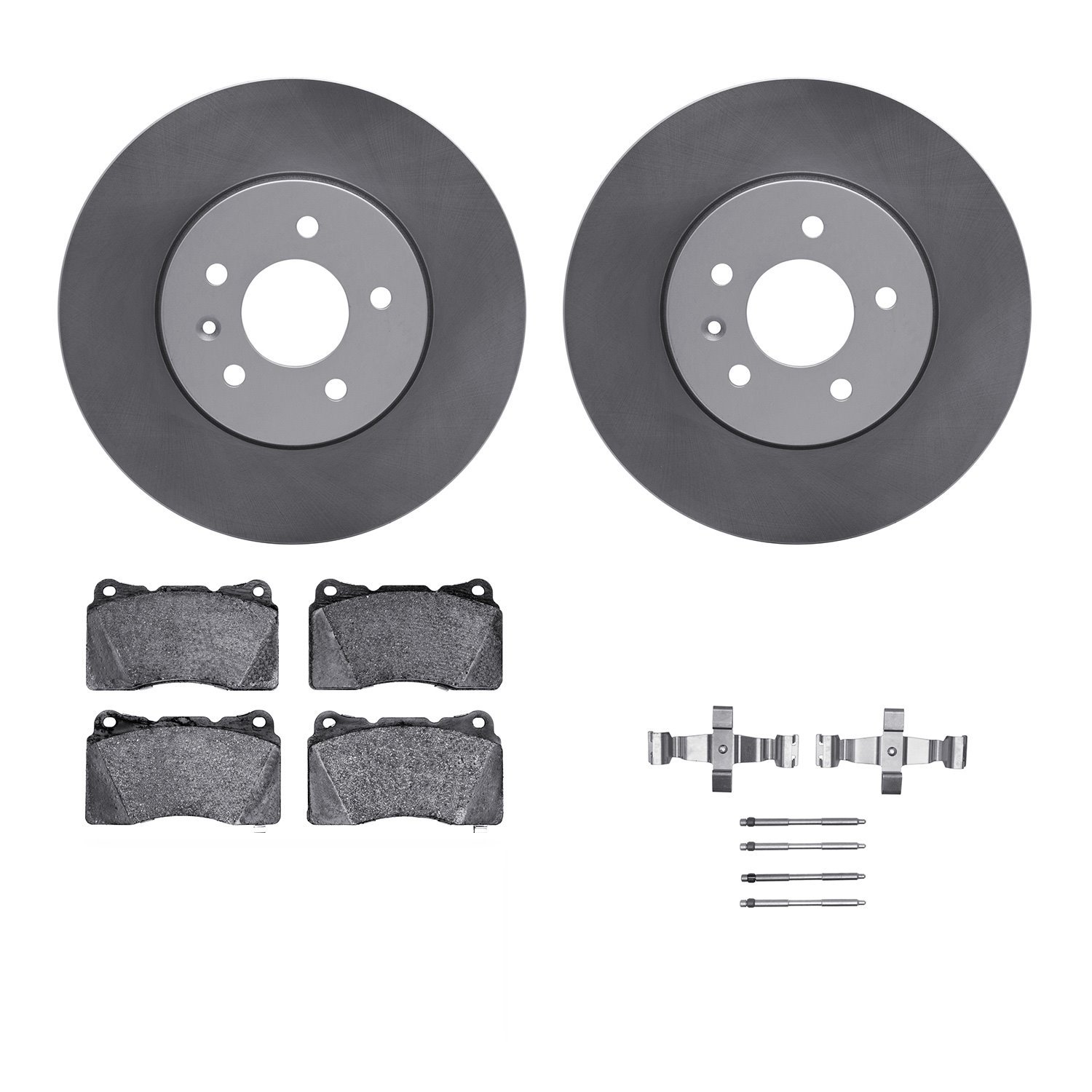 4312-46015 Geospec Brake Rotors with 3000-Series Ceramic Brake Pads & Hardware, 2013-2019 GM, Position: Front