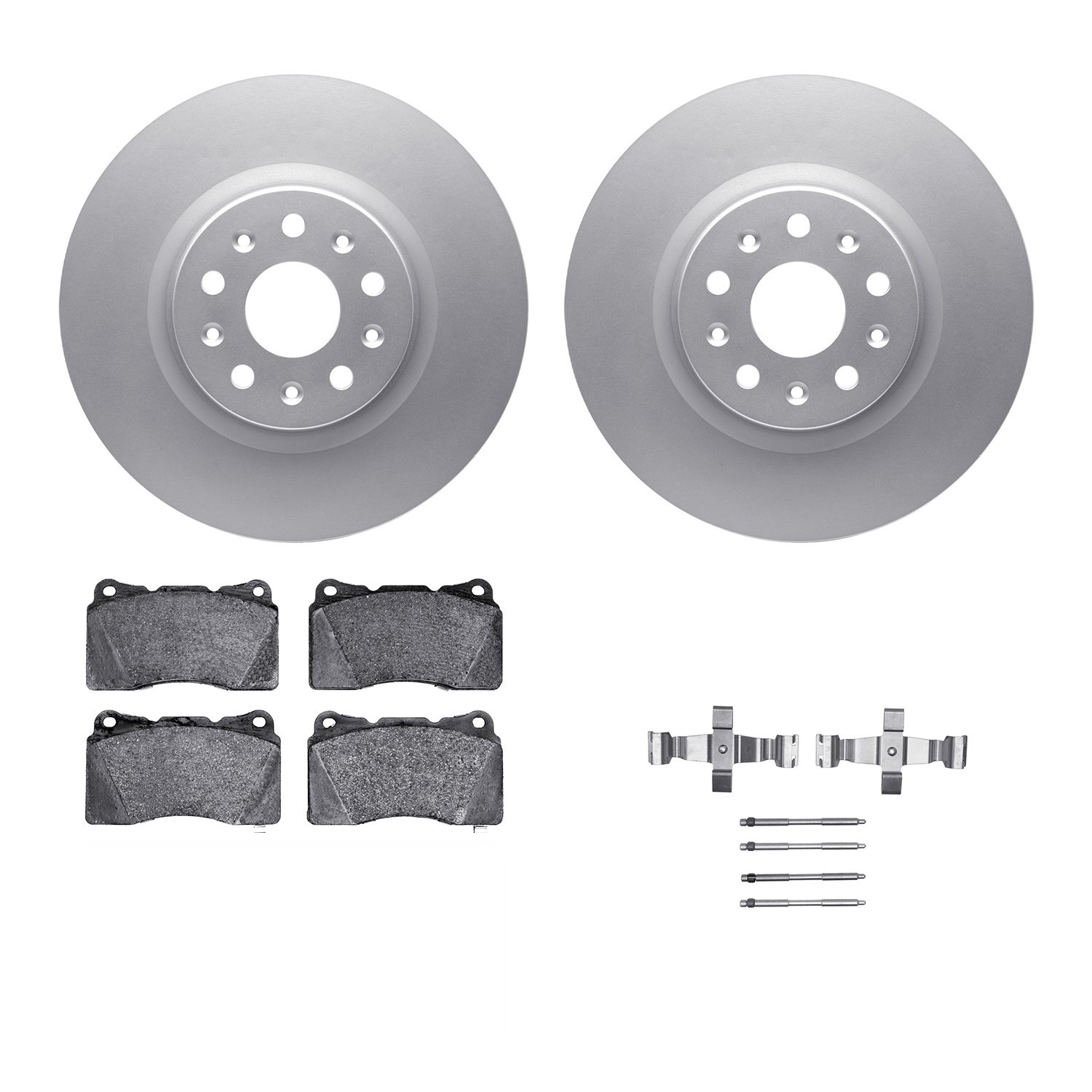 4312-46016 Geospec Brake Rotors with 3000-Series Ceramic Brake Pads & Hardware, 2014-2020 GM, Position: Front