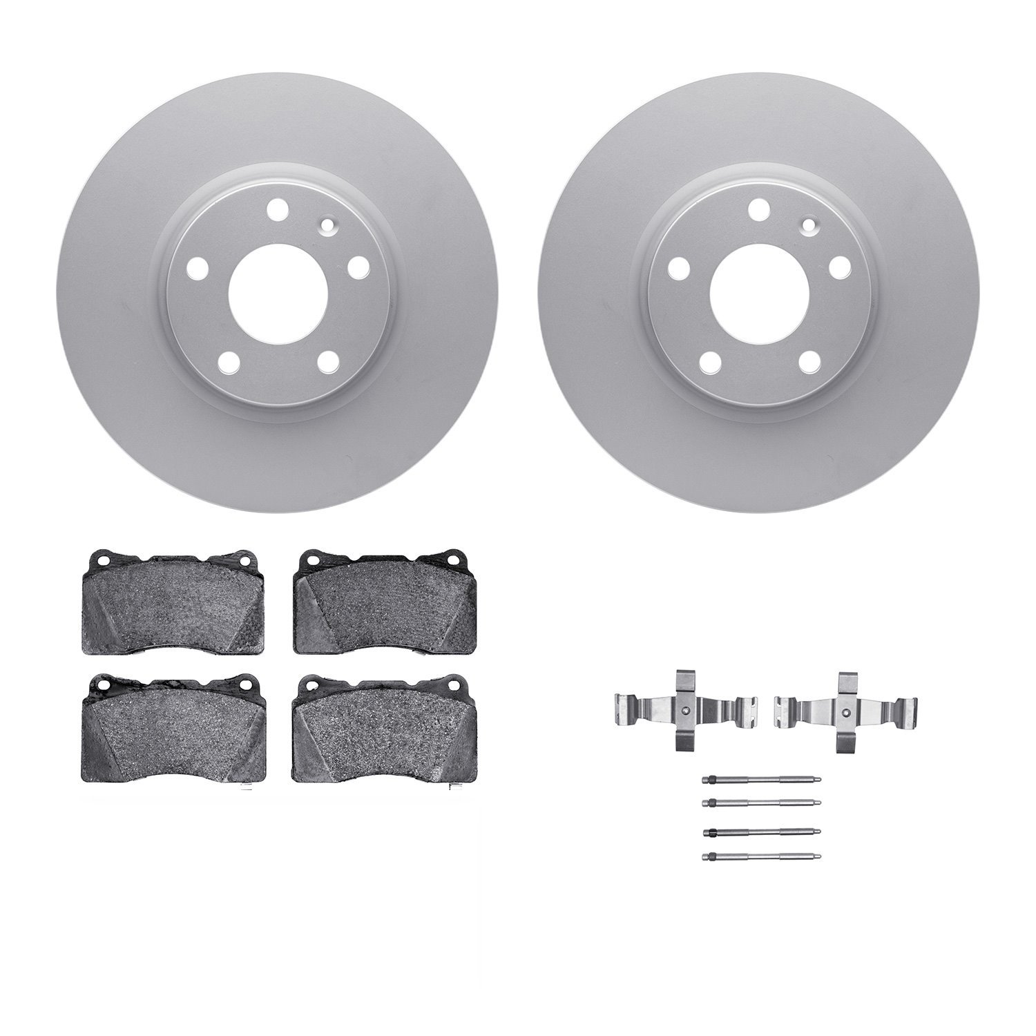 4312-47023 Geospec Brake Rotors with 3000-Series Ceramic Brake Pads & Hardware, 2014-2019 GM, Position: Front