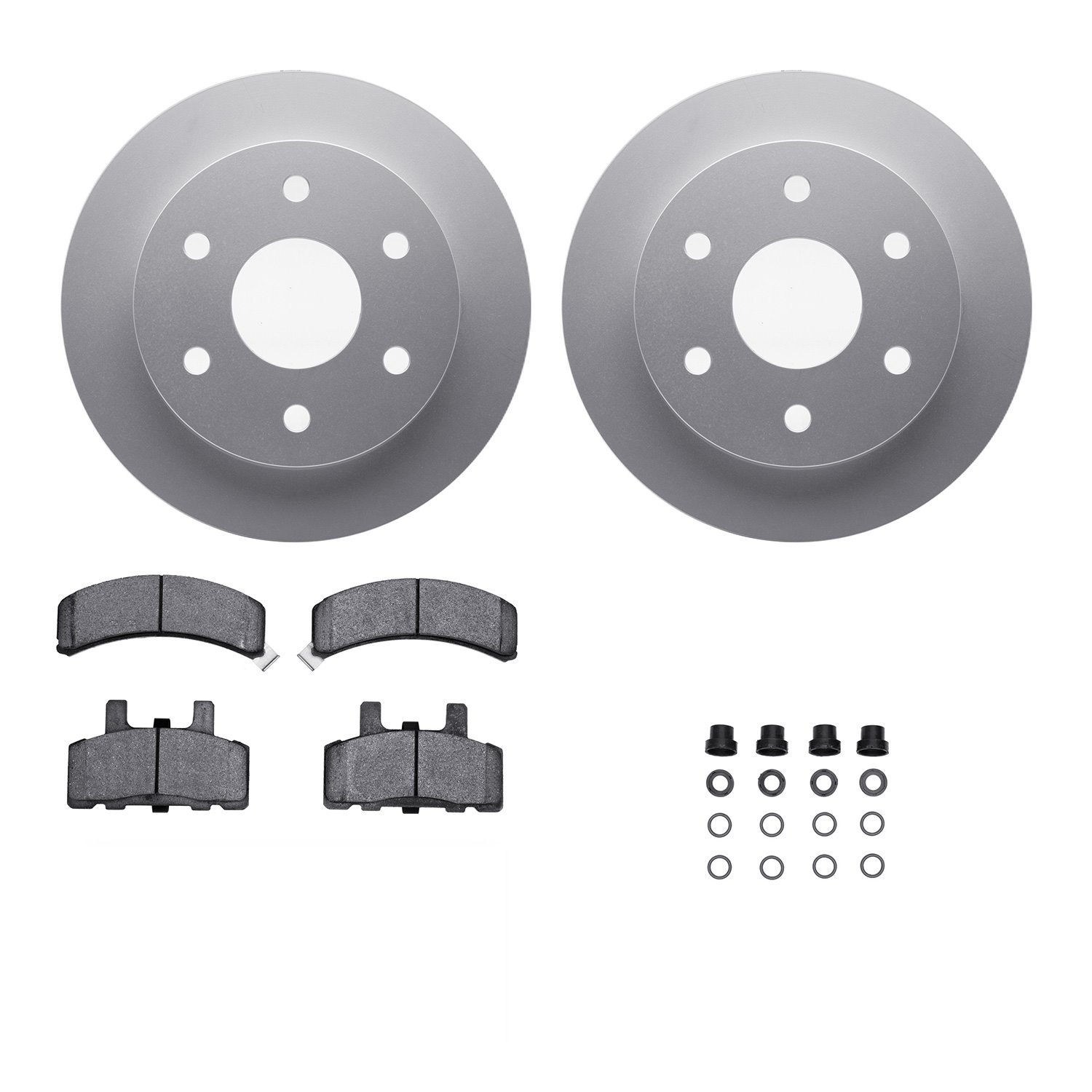 4312-48010 Geospec Brake Rotors with 3000-Series Ceramic Brake Pads & Hardware, 1988-2000 GM, Position: Front