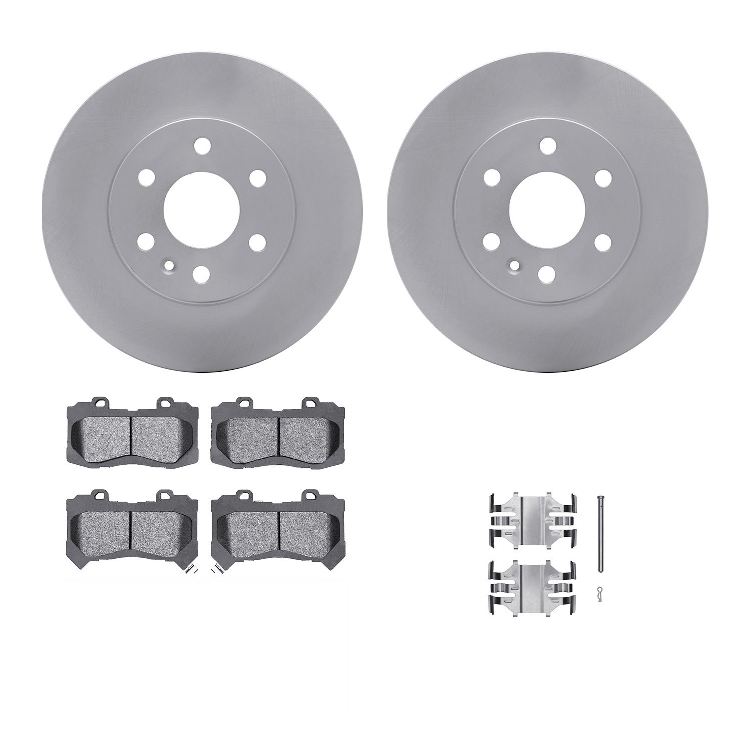 4312-48048 Geospec Brake Rotors with 3000-Series Ceramic Brake Pads & Hardware, 2015-2020 GM, Position: Front