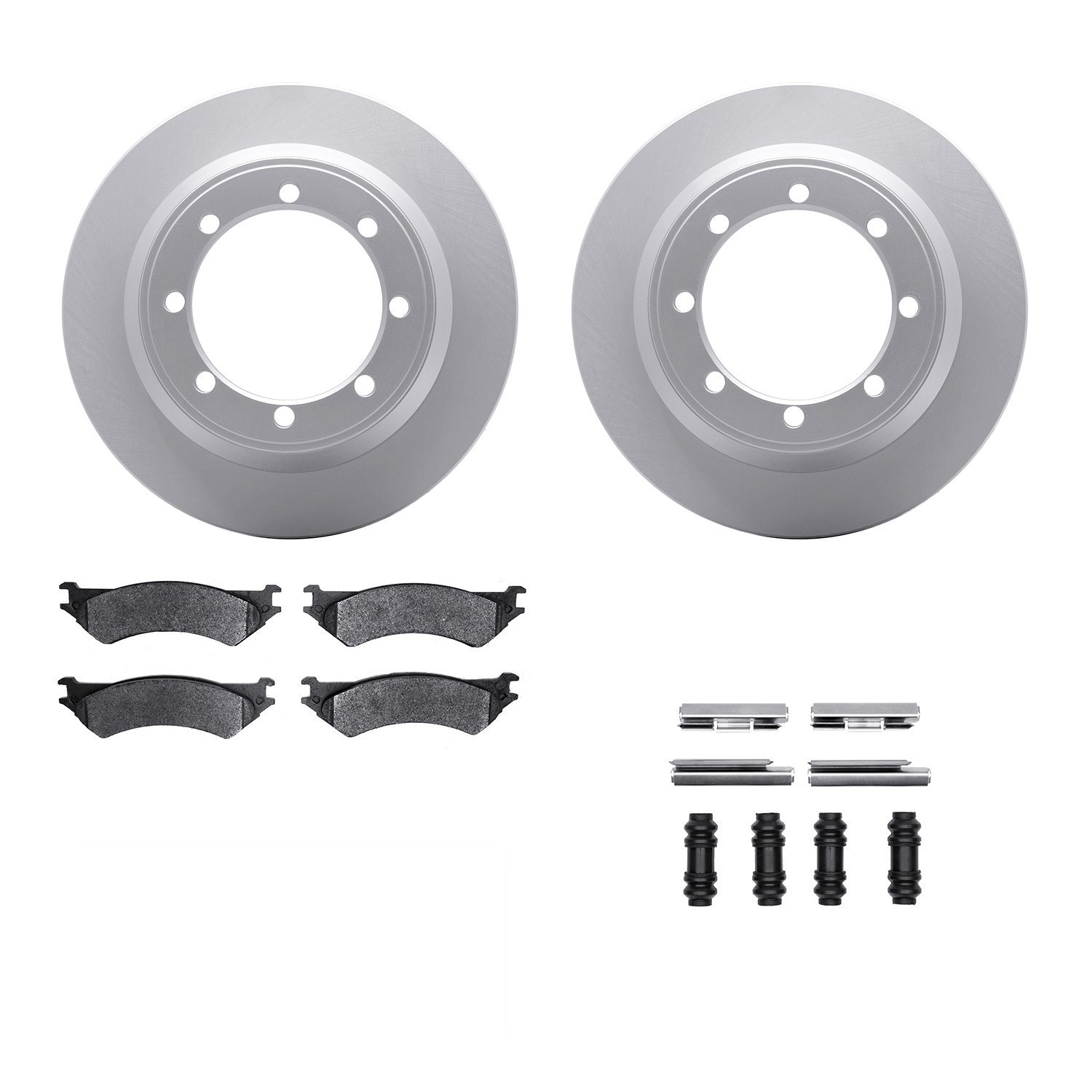 4312-54050 Geospec Brake Rotors with 3000-Series Ceramic Brake Pads & Hardware, 1999-2007 Ford/Lincoln/Mercury/Mazda, Position: