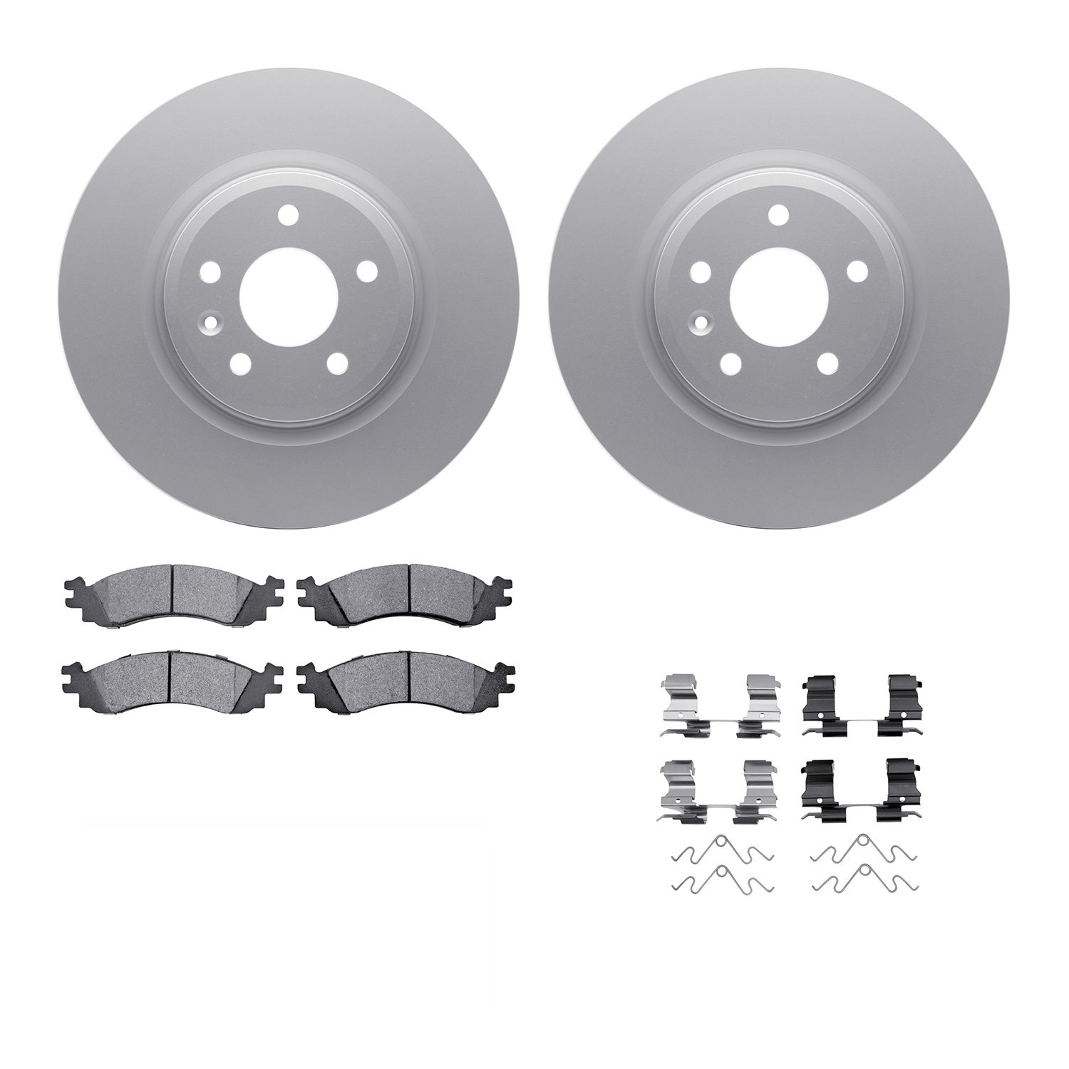 4312-54095 Geospec Brake Rotors with 3000-Series Ceramic Brake Pads & Hardware, 2010-2010 Ford/Lincoln/Mercury/Mazda, Position: