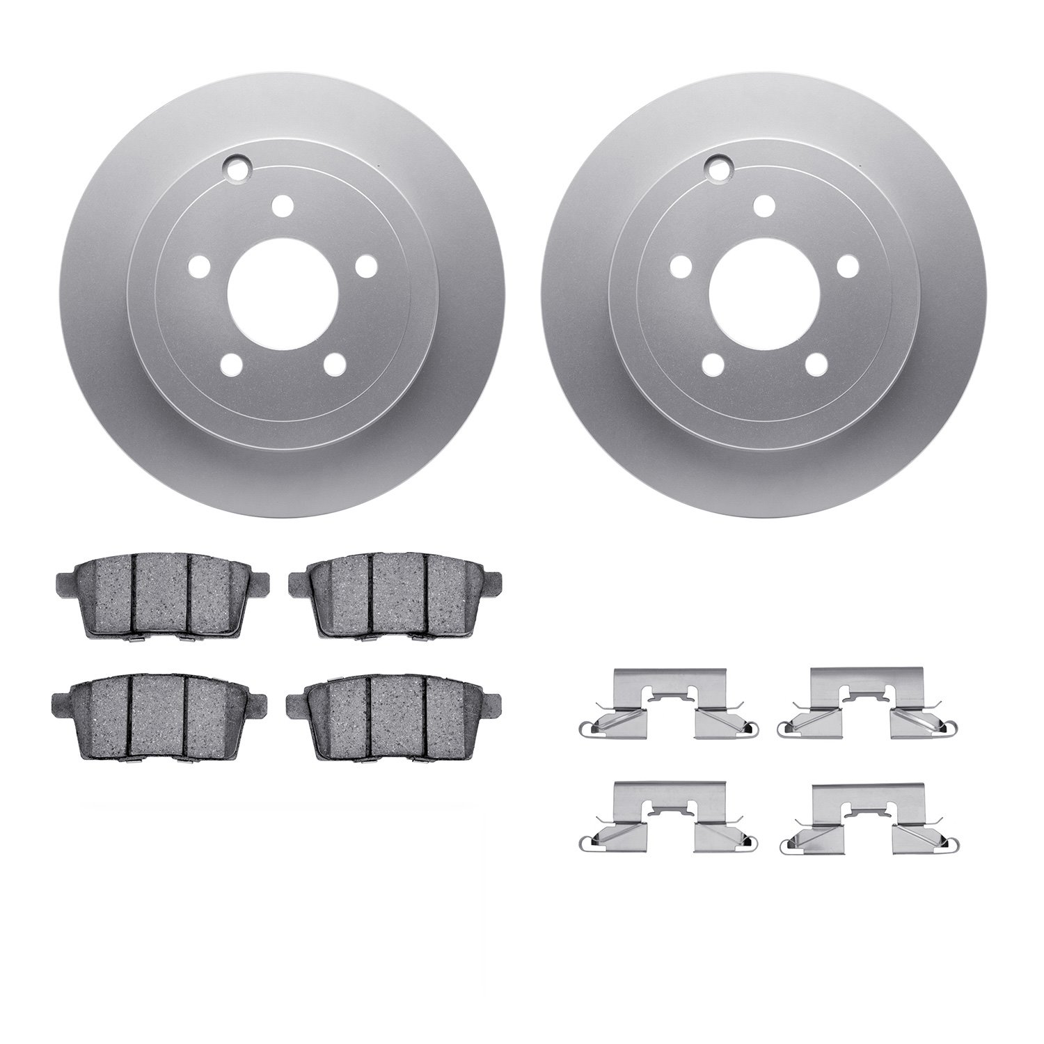 4312-54103 Geospec Brake Rotors with 3000-Series Ceramic Brake Pads & Hardware, 2007-2010 Ford/Lincoln/Mercury/Mazda, Position: