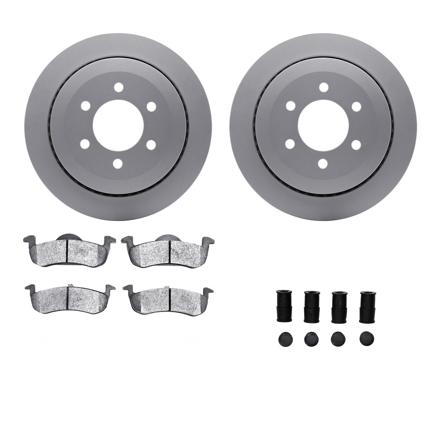 4312-54105 Geospec Brake Rotors with 3000-Series Ceramic Brake Pads & Hardware, 2007-2017 Ford/Lincoln/Mercury/Mazda, Position: