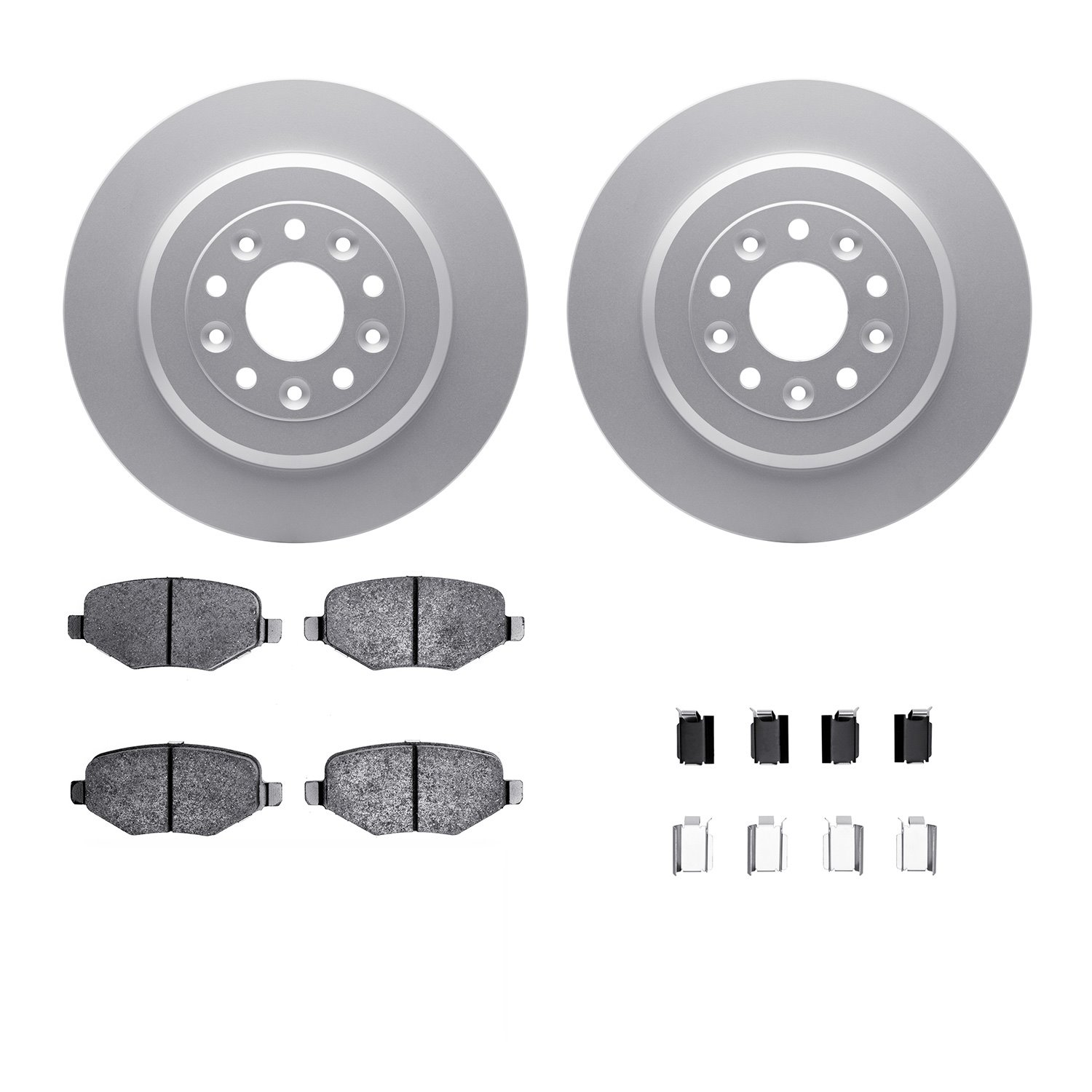 4312-54108 Geospec Brake Rotors with 3000-Series Ceramic Brake Pads & Hardware, 2009-2019 Ford/Lincoln/Mercury/Mazda, Position: