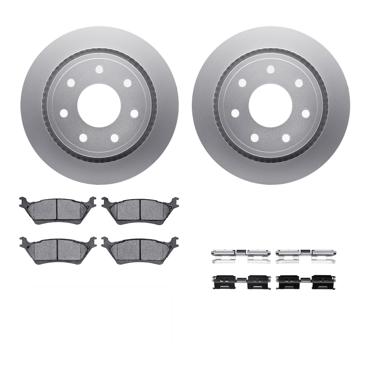 4312-54120 Geospec Brake Rotors with 3000-Series Ceramic Brake Pads & Hardware, 2012-2014 Ford/Lincoln/Mercury/Mazda, Position: