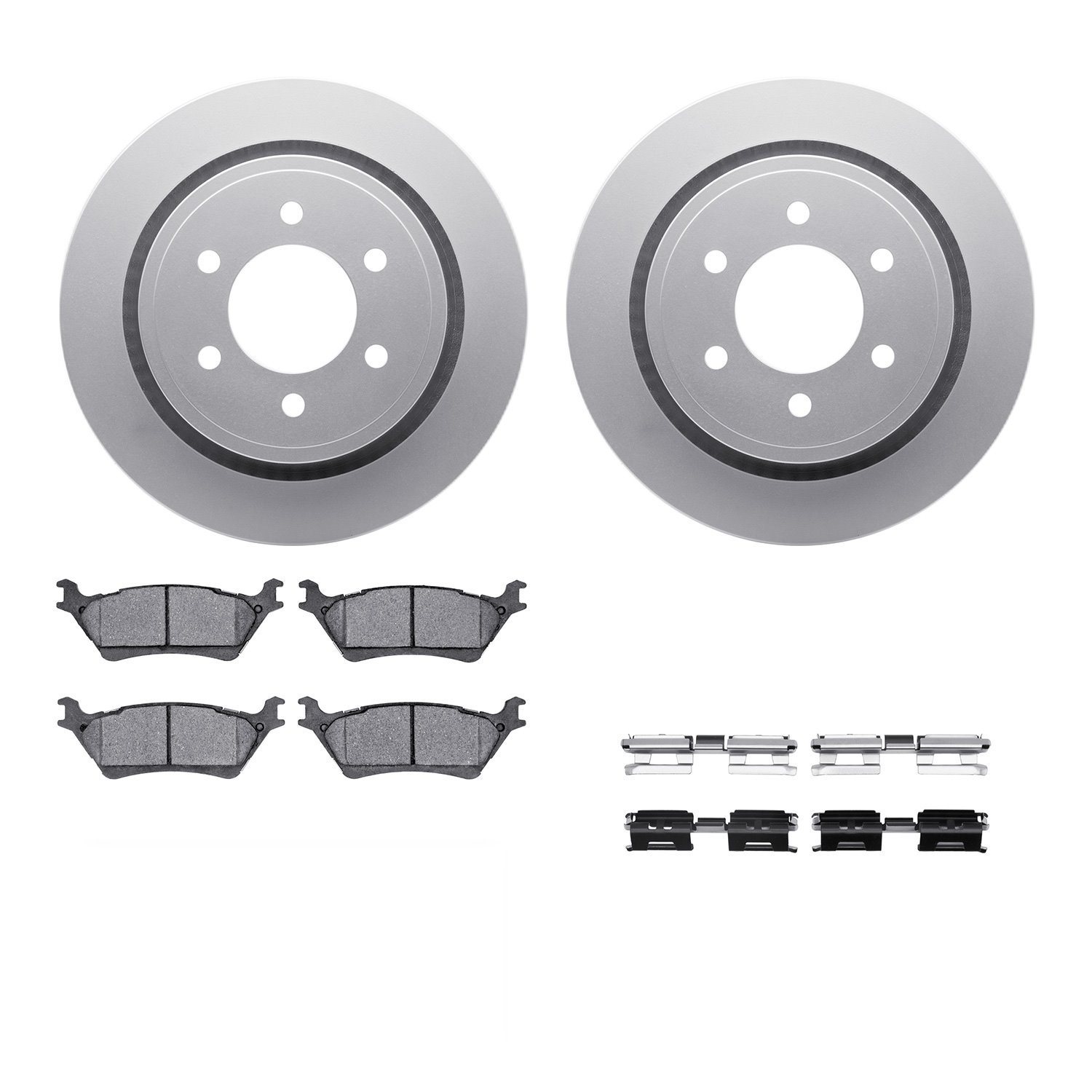 4312-54121 Geospec Brake Rotors with 3000-Series Ceramic Brake Pads & Hardware, 2012-2020 Ford/Lincoln/Mercury/Mazda, Position: