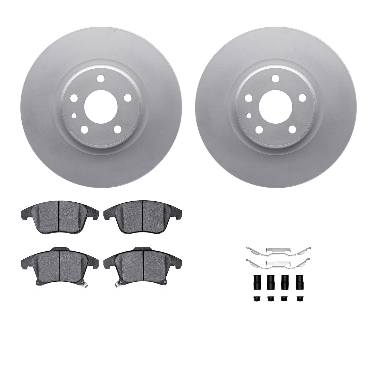 4312-54129 Geospec Brake Rotors with 3000-Series Ceramic Brake Pads & Hardware, 2013-2020 Ford/Lincoln/Mercury/Mazda, Position: