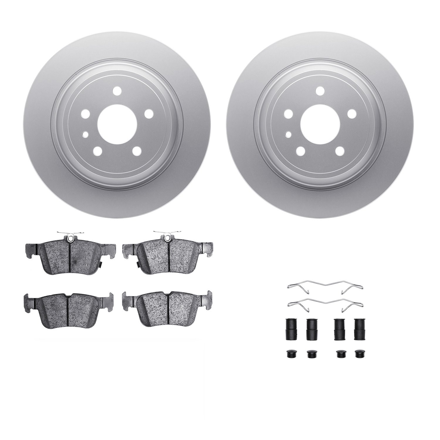 4312-54133 Geospec Brake Rotors with 3000-Series Ceramic Brake Pads & Hardware, 2013-2020 Ford/Lincoln/Mercury/Mazda, Position: