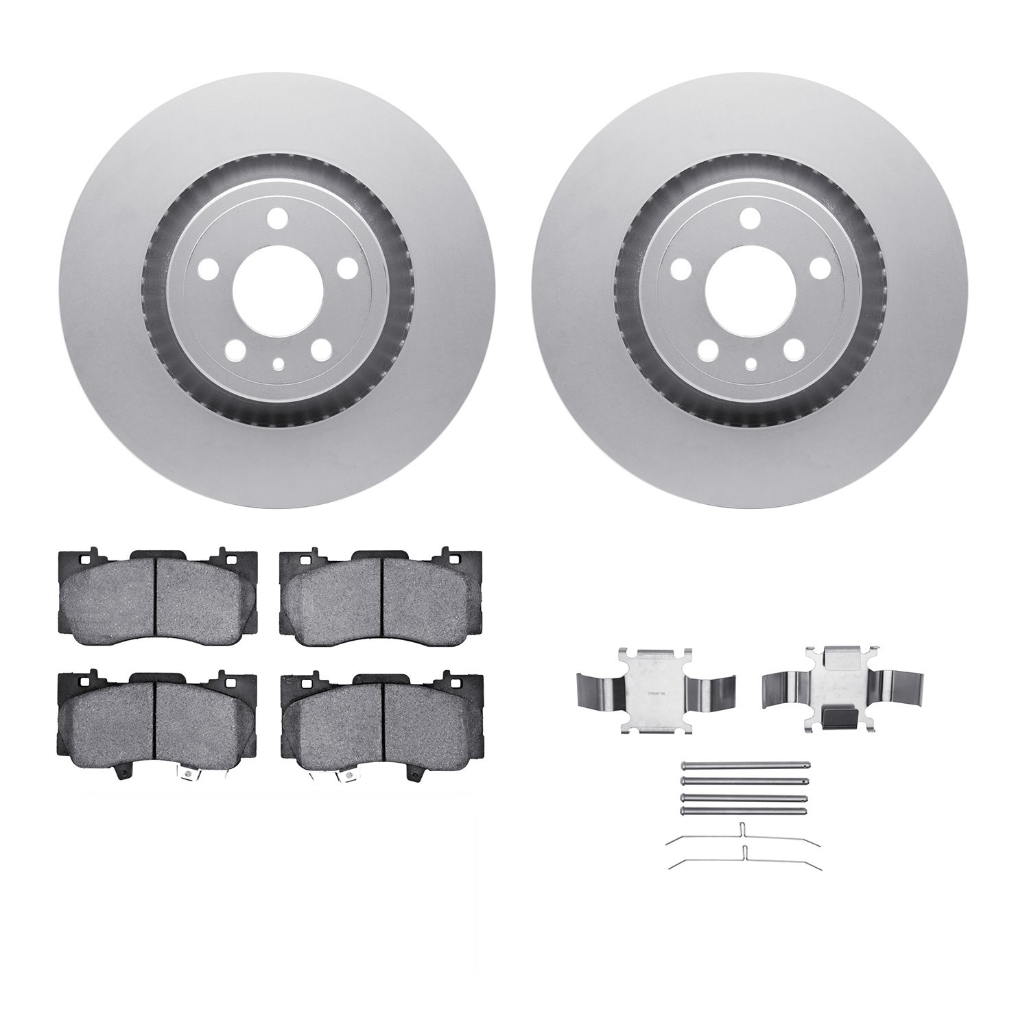 4312-54140 Geospec Brake Rotors with 3000-Series Ceramic Brake Pads & Hardware, 2015-2020 Ford/Lincoln/Mercury/Mazda, Position:
