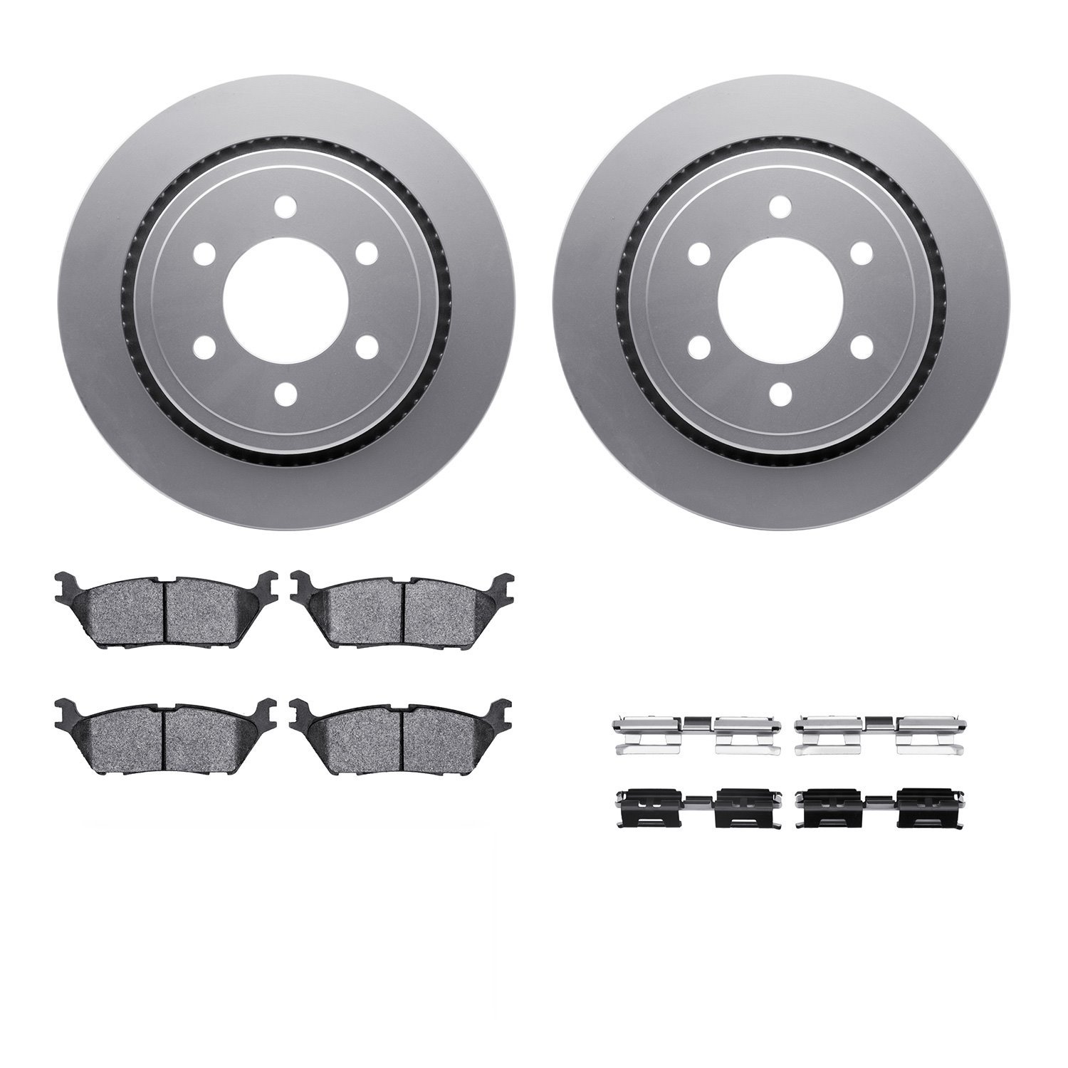 4312-54141 Geospec Brake Rotors with 3000-Series Ceramic Brake Pads & Hardware, 2015-2017 Ford/Lincoln/Mercury/Mazda, Position: