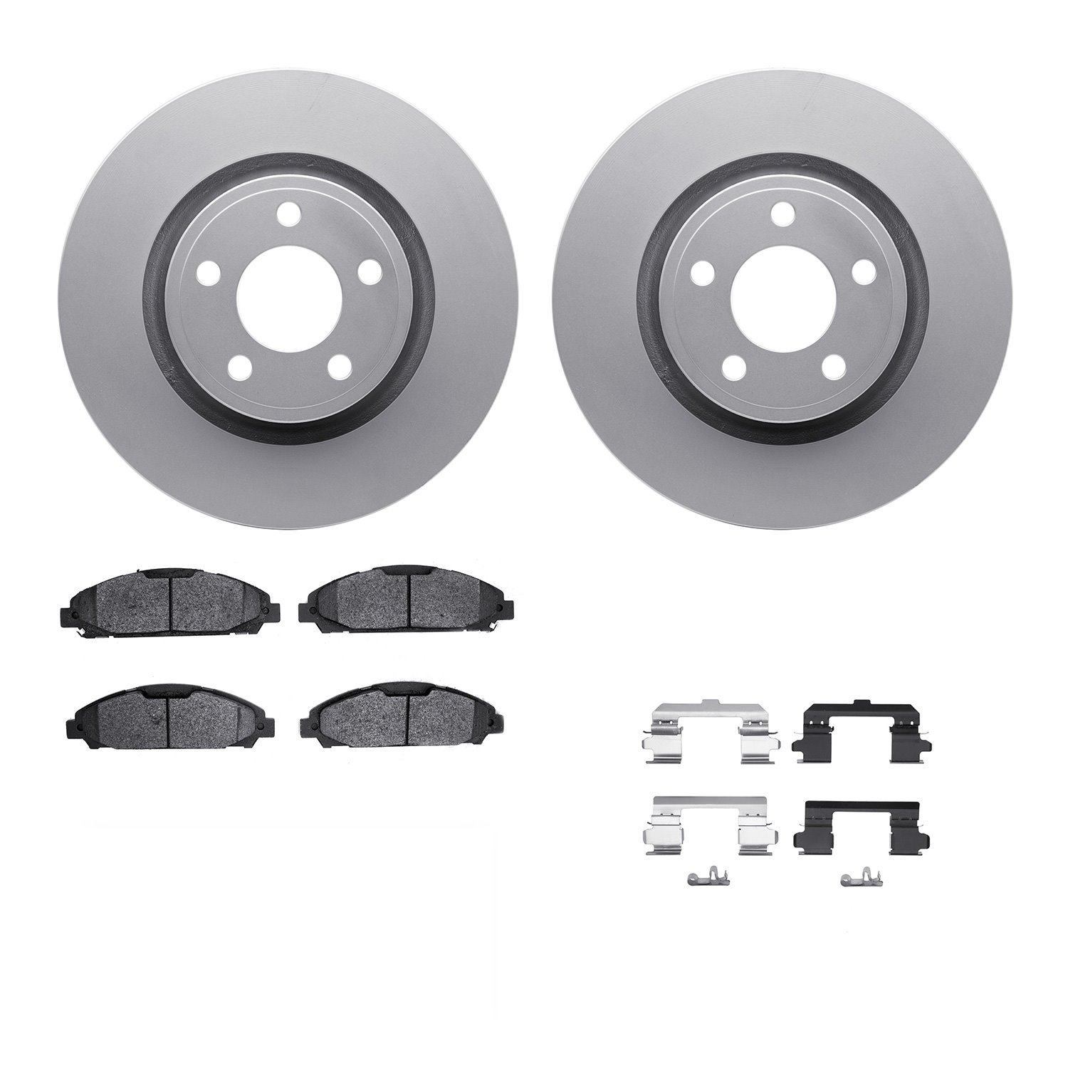 4312-54143 Geospec Brake Rotors with 3000-Series Ceramic Brake Pads & Hardware, 2015-2020 Ford/Lincoln/Mercury/Mazda, Position: