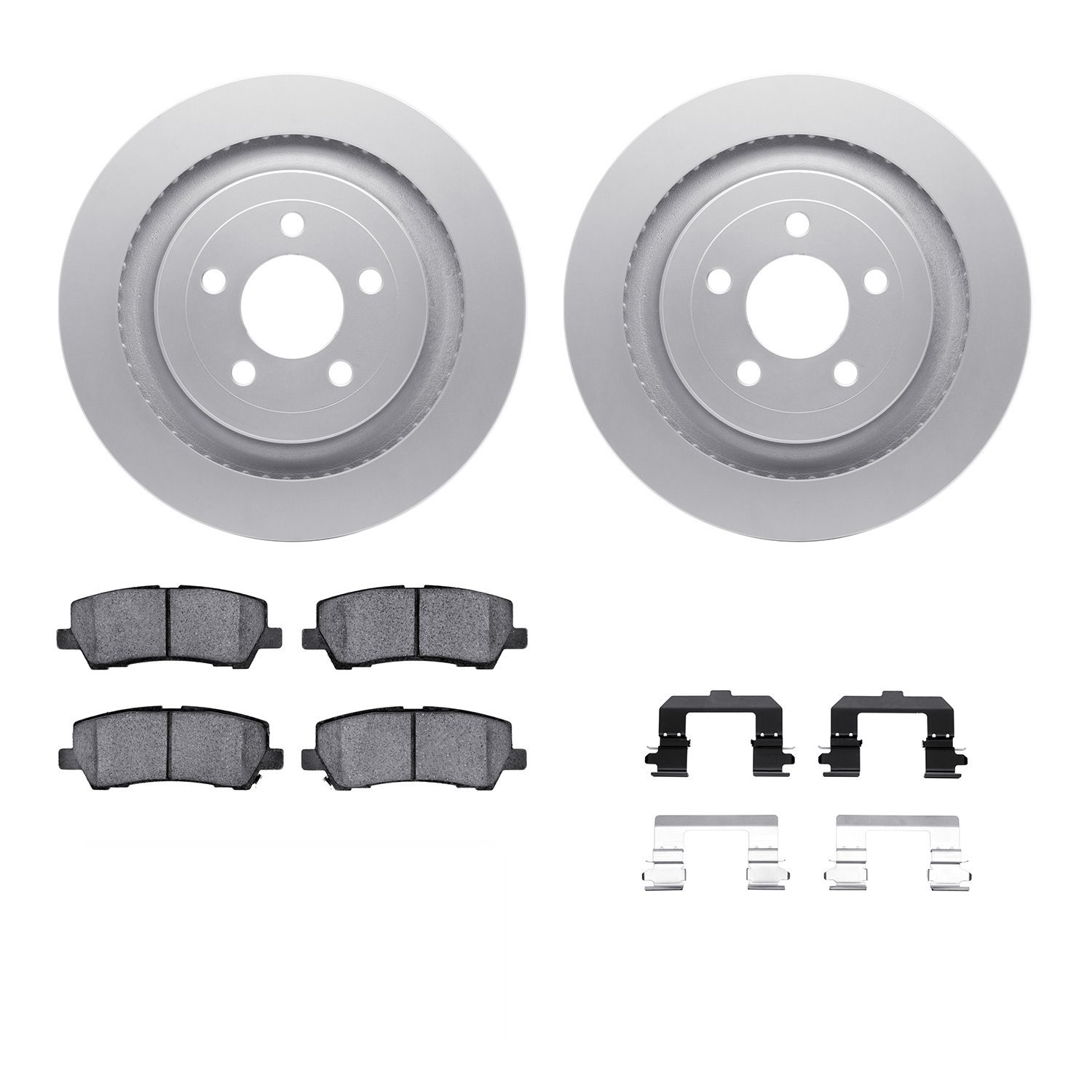 4312-54145 Geospec Brake Rotors with 3000-Series Ceramic Brake Pads & Hardware, Fits Select Ford/Lincoln/Mercury/Mazda, Position