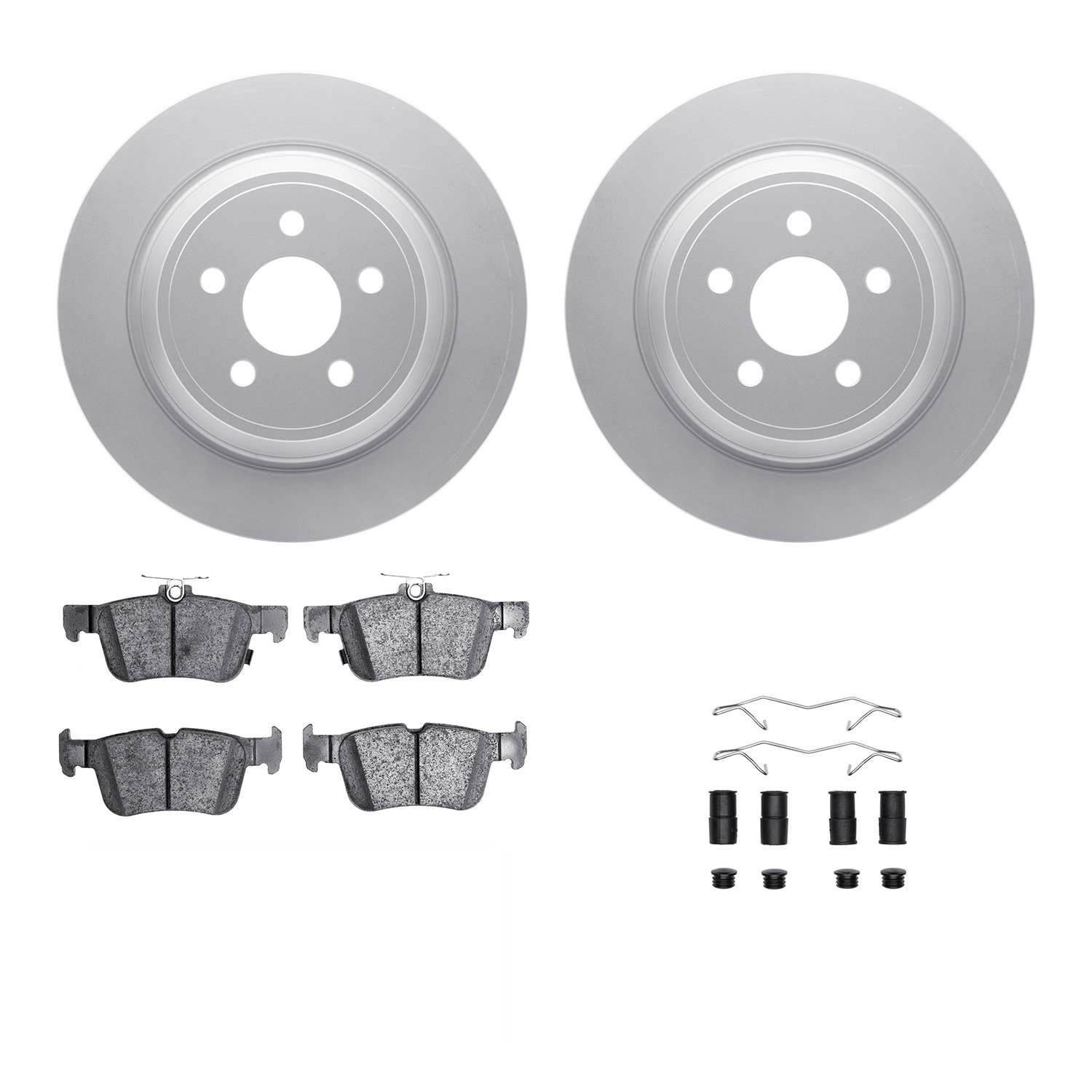 4312-55006 Geospec Brake Rotors with 3000-Series Ceramic Brake Pads & Hardware, Fits Select Ford/Lincoln/Mercury/Mazda, Position
