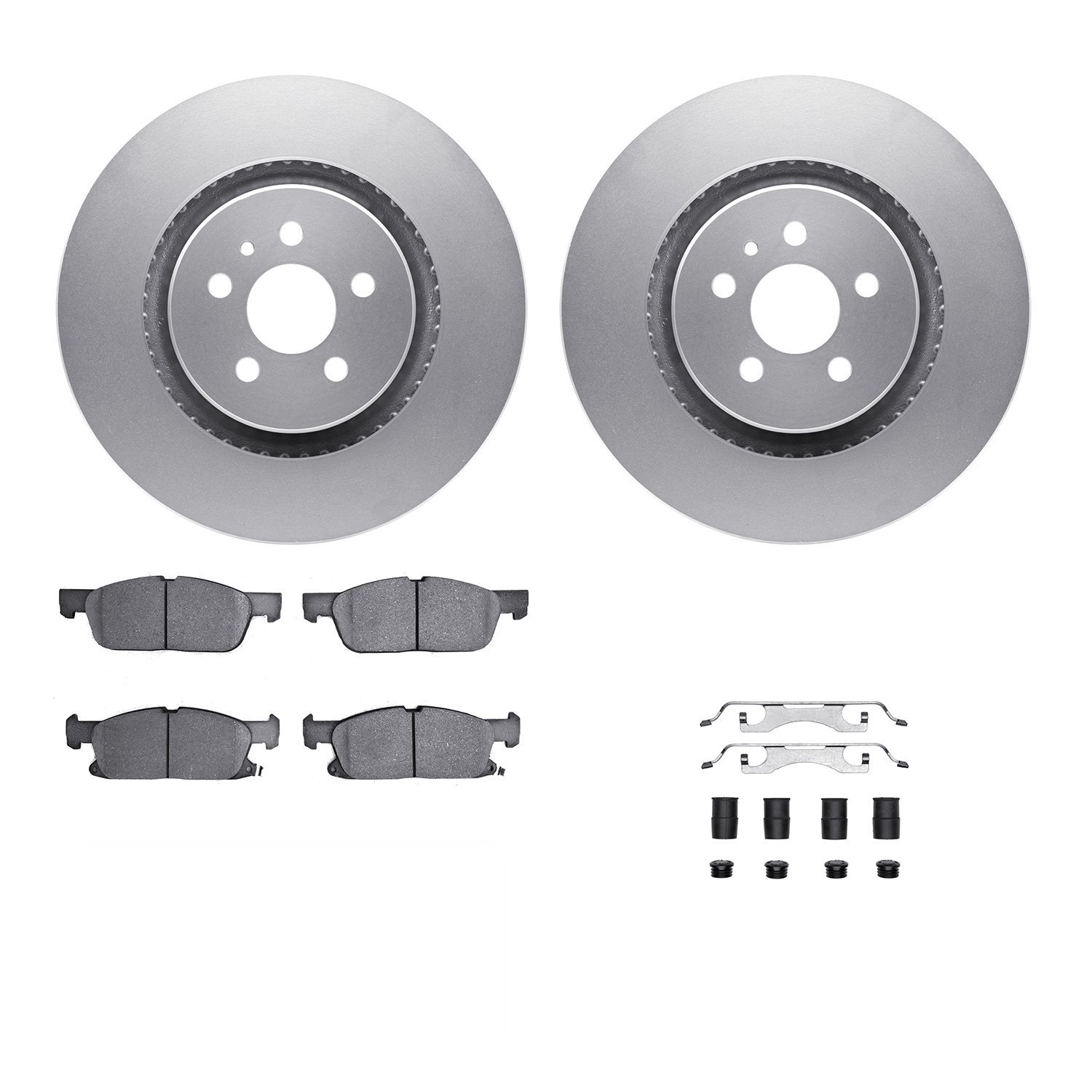 4312-55007 Geospec Brake Rotors with 3000-Series Ceramic Brake Pads & Hardware, 2015-2020 Ford/Lincoln/Mercury/Mazda, Position: