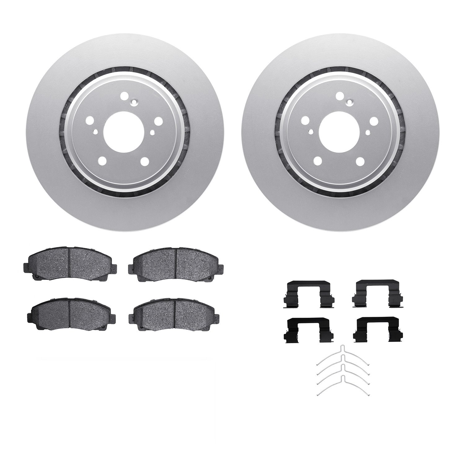 4312-58011 Geospec Brake Rotors with 3000-Series Ceramic Brake Pads & Hardware, 2015-2020 Acura/Honda, Position: Front
