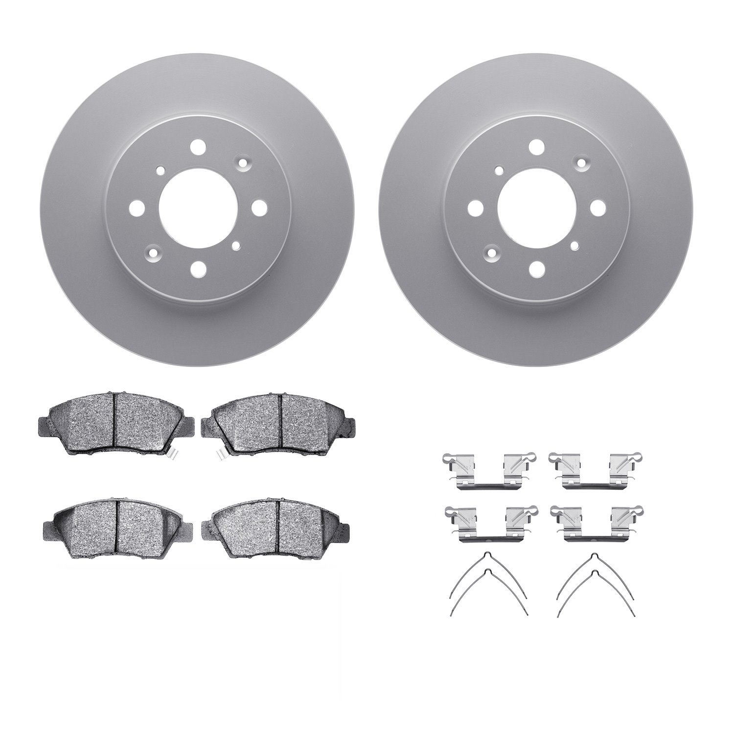 4312-59049 Geospec Brake Rotors with 3000-Series Ceramic Brake Pads & Hardware, 2009-2014 Acura/Honda, Position: Front
