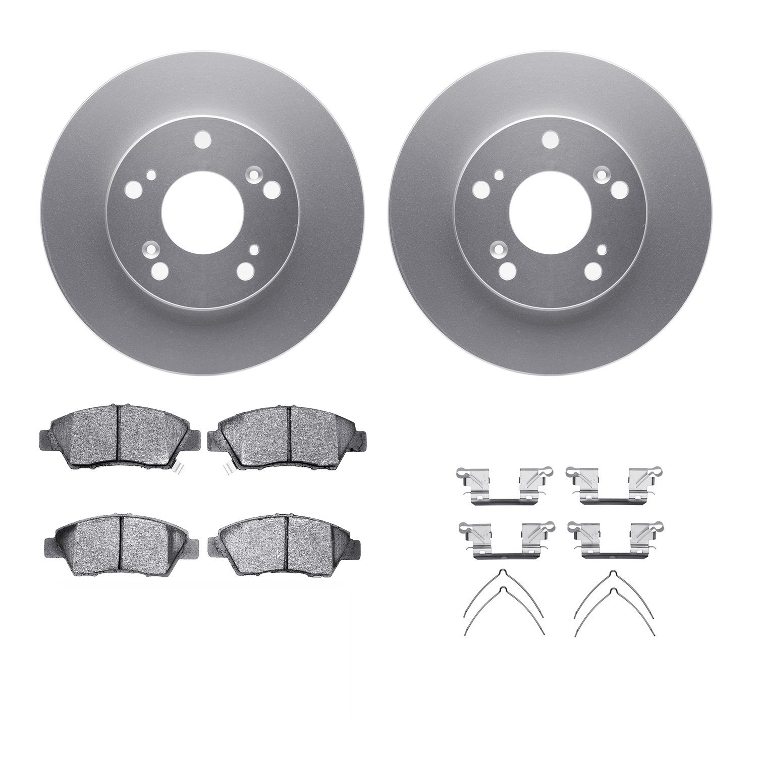 4312-59050 Geospec Brake Rotors with 3000-Series Ceramic Brake Pads & Hardware, 2011-2015 Acura/Honda, Position: Front