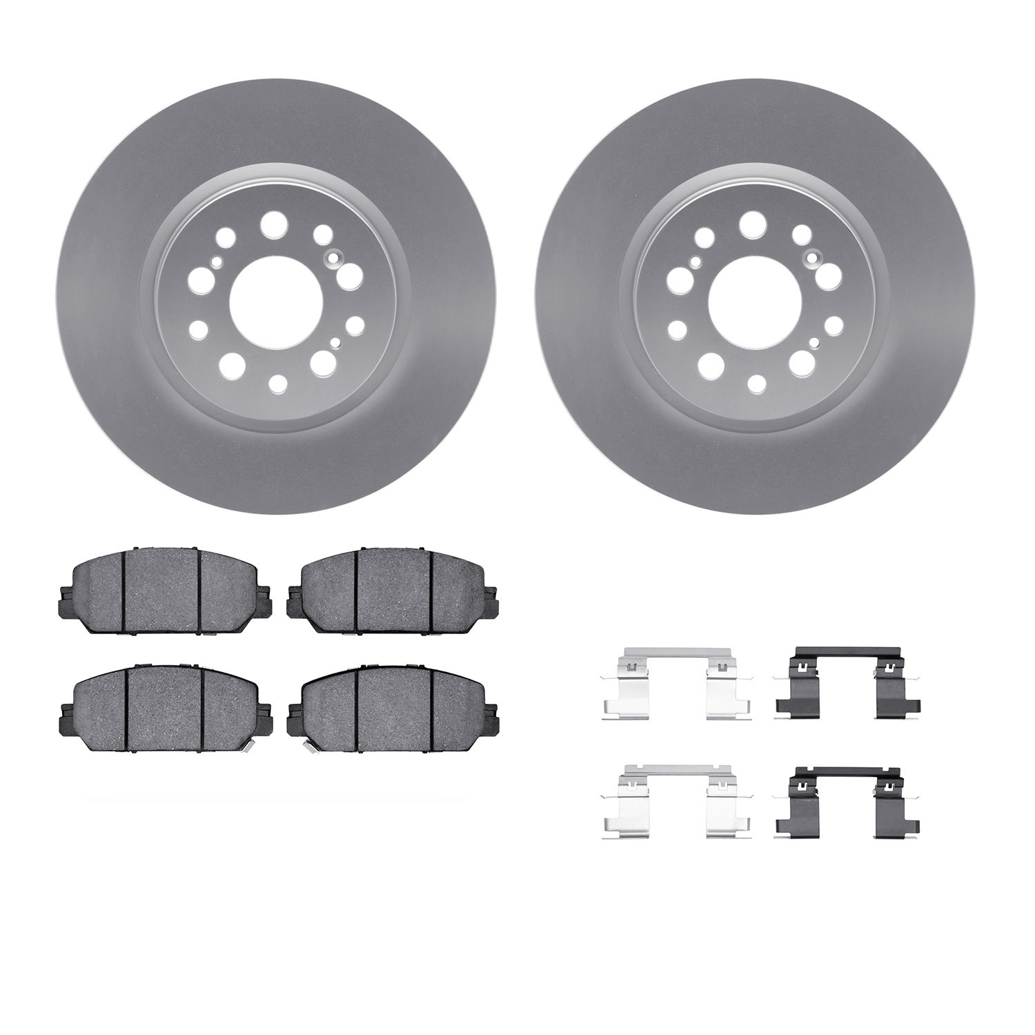 4312-59081 Geospec Brake Rotors with 3000-Series Ceramic Brake Pads & Hardware, Fits Select Acura/Honda, Position: Front
