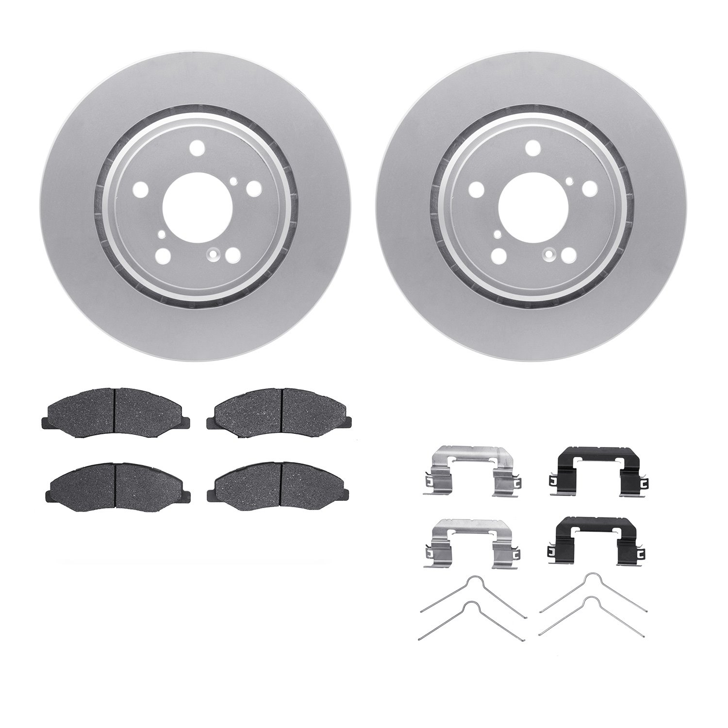 4312-59082 Geospec Brake Rotors with 3000-Series Ceramic Brake Pads & Hardware, Fits Select Acura/Honda, Position: Front