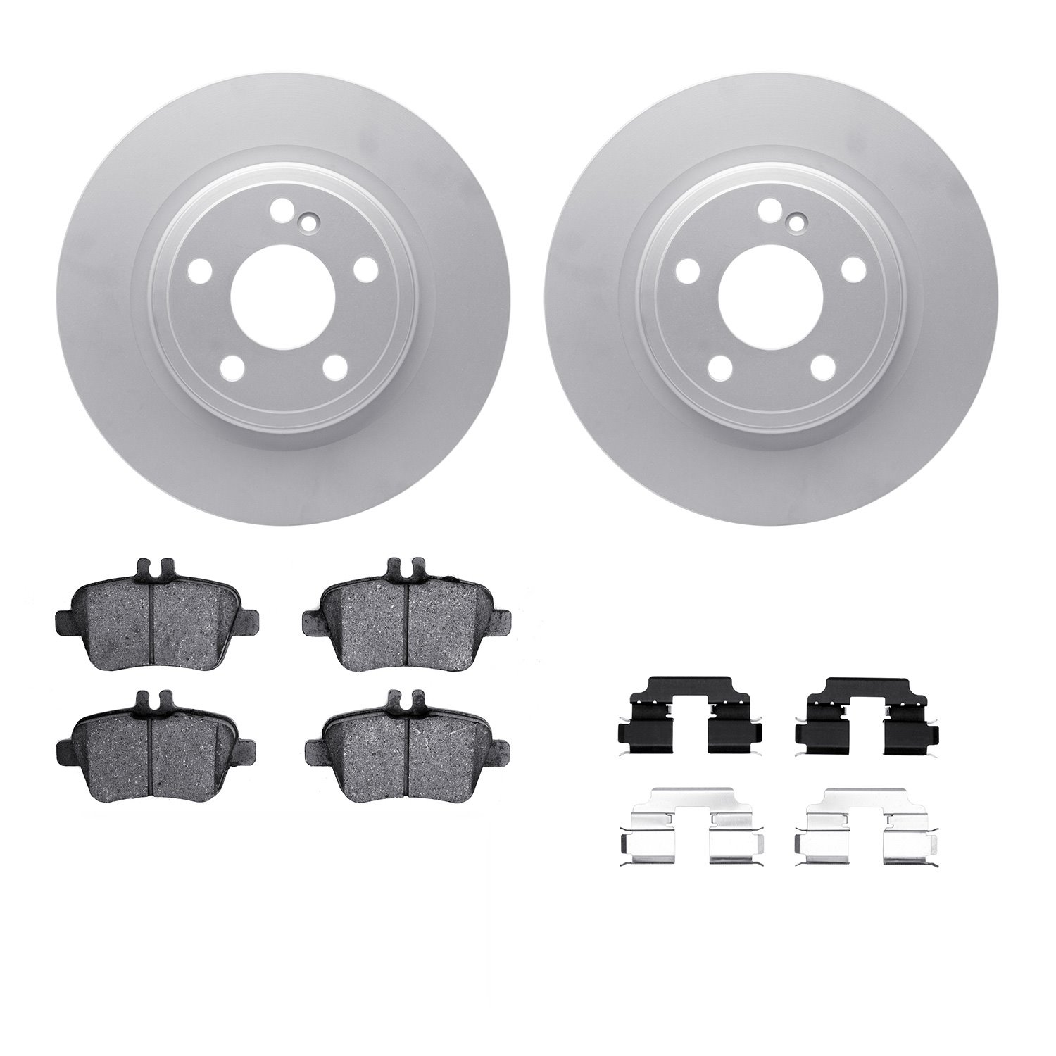 4312-63076 Geospec Brake Rotors with 3000-Series Ceramic Brake Pads & Hardware, 2012-2020 Mercedes-Benz, Position: Rear