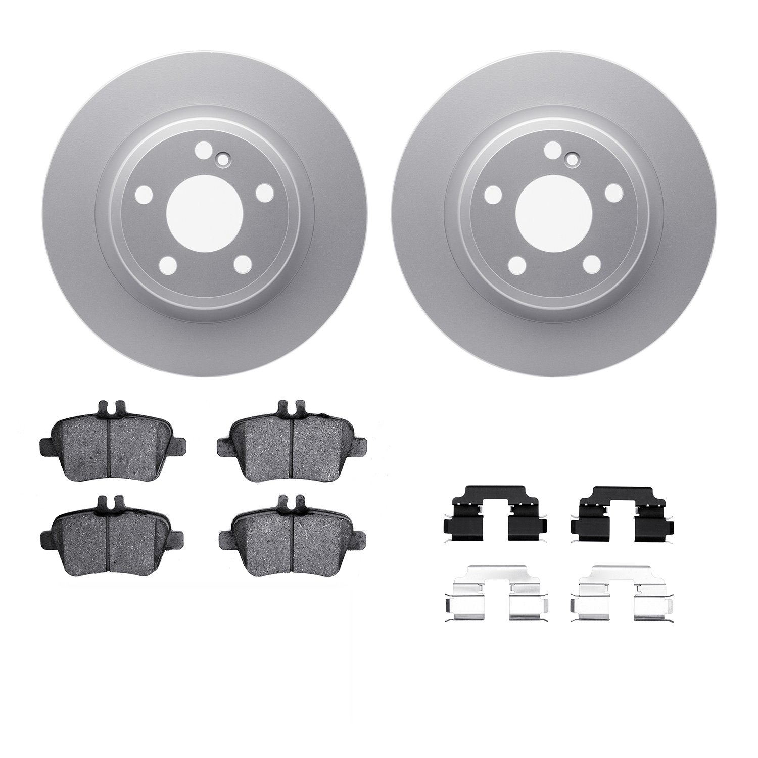 4312-63077 Geospec Brake Rotors with 3000-Series Ceramic Brake Pads & Hardware, 2014-2020 Multiple Makes/Models, Position: Rear