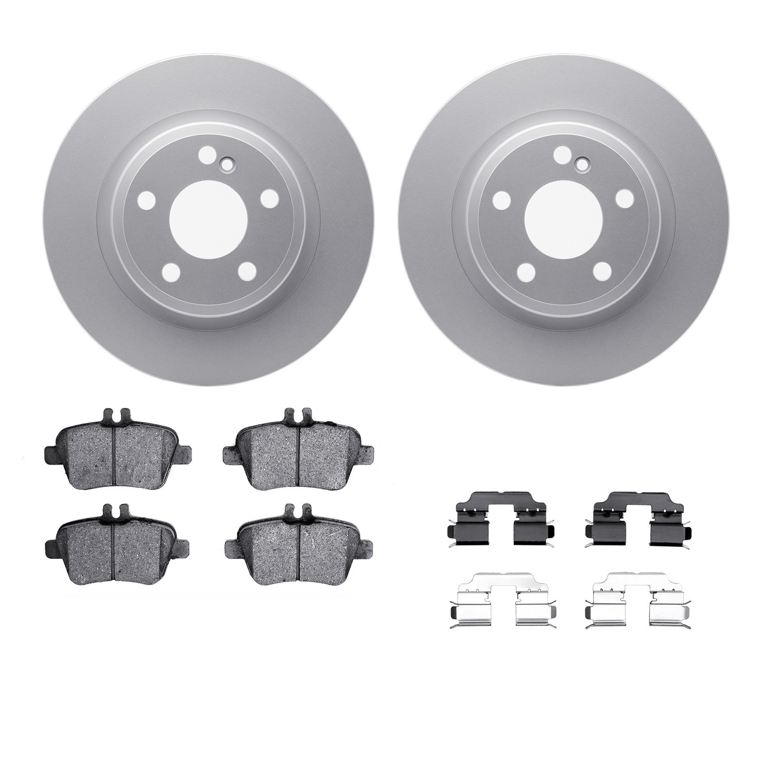 4312-63078 Geospec Brake Rotors with 3000-Series Ceramic Brake Pads & Hardware, 2014-2019 Mercedes-Benz, Position: Rear