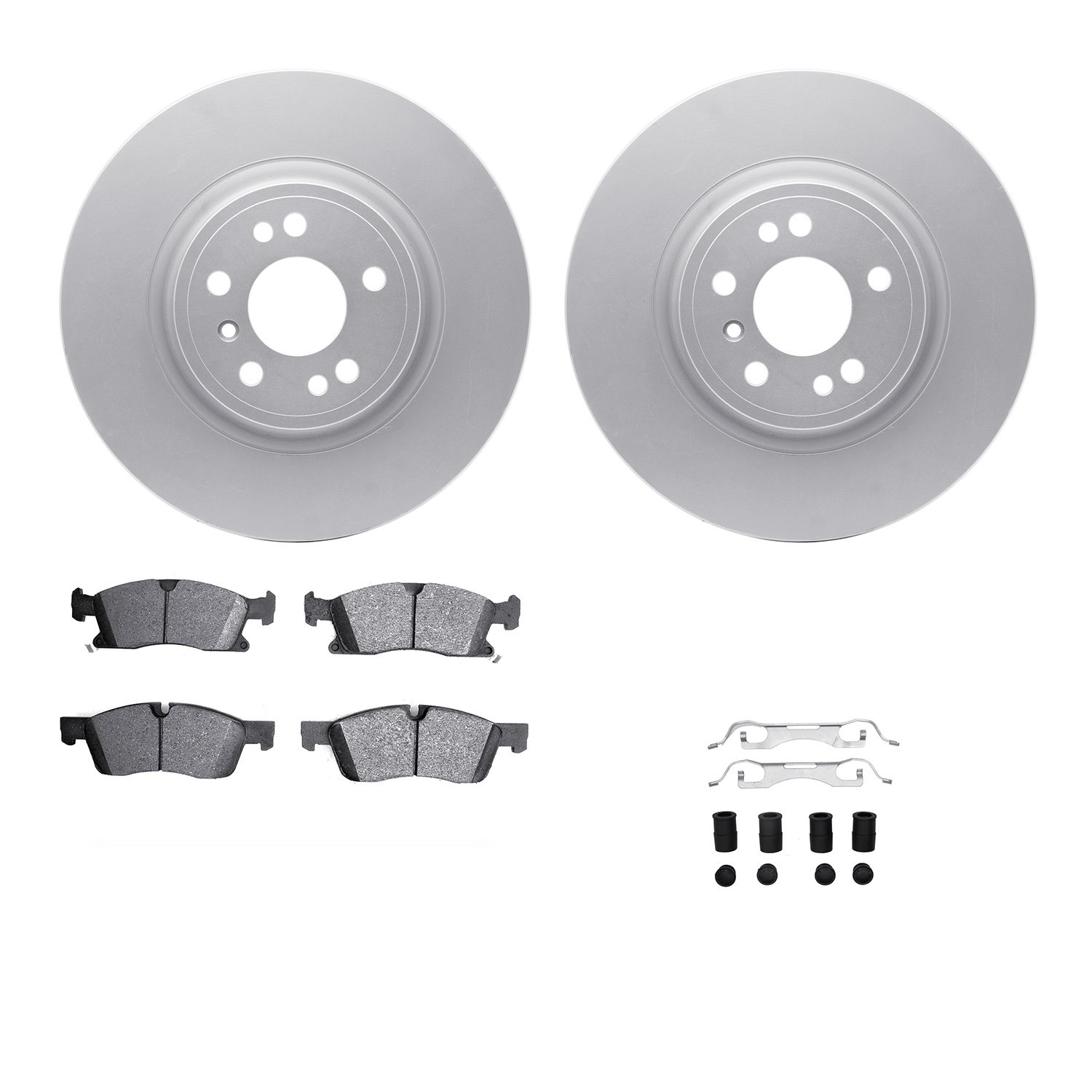 4312-63084 Geospec Brake Rotors with 3000-Series Ceramic Brake Pads & Hardware, 2012-2018 Mercedes-Benz, Position: Front
