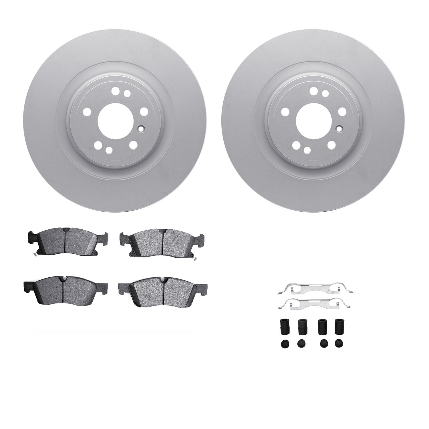 4312-63085 Geospec Brake Rotors with 3000-Series Ceramic Brake Pads & Hardware, 2013-2019 Mercedes-Benz, Position: Front