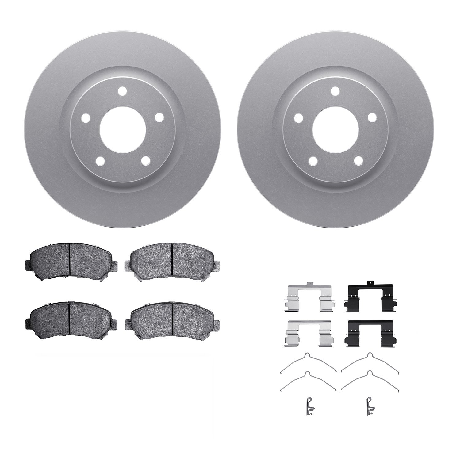 4312-67052 Geospec Brake Rotors with 3000-Series Ceramic Brake Pads & Hardware, 2008-2015 Infiniti/Nissan, Position: Front
