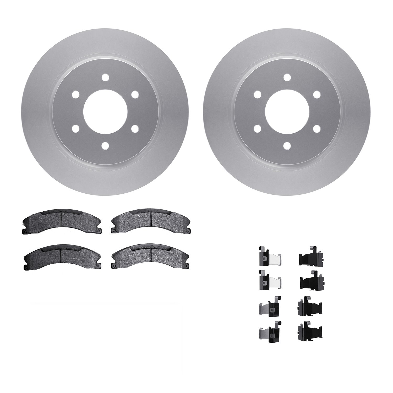 4312-67057 Geospec Brake Rotors with 3000-Series Ceramic Brake Pads & Hardware, Fits Select Infiniti/Nissan, Position: Front