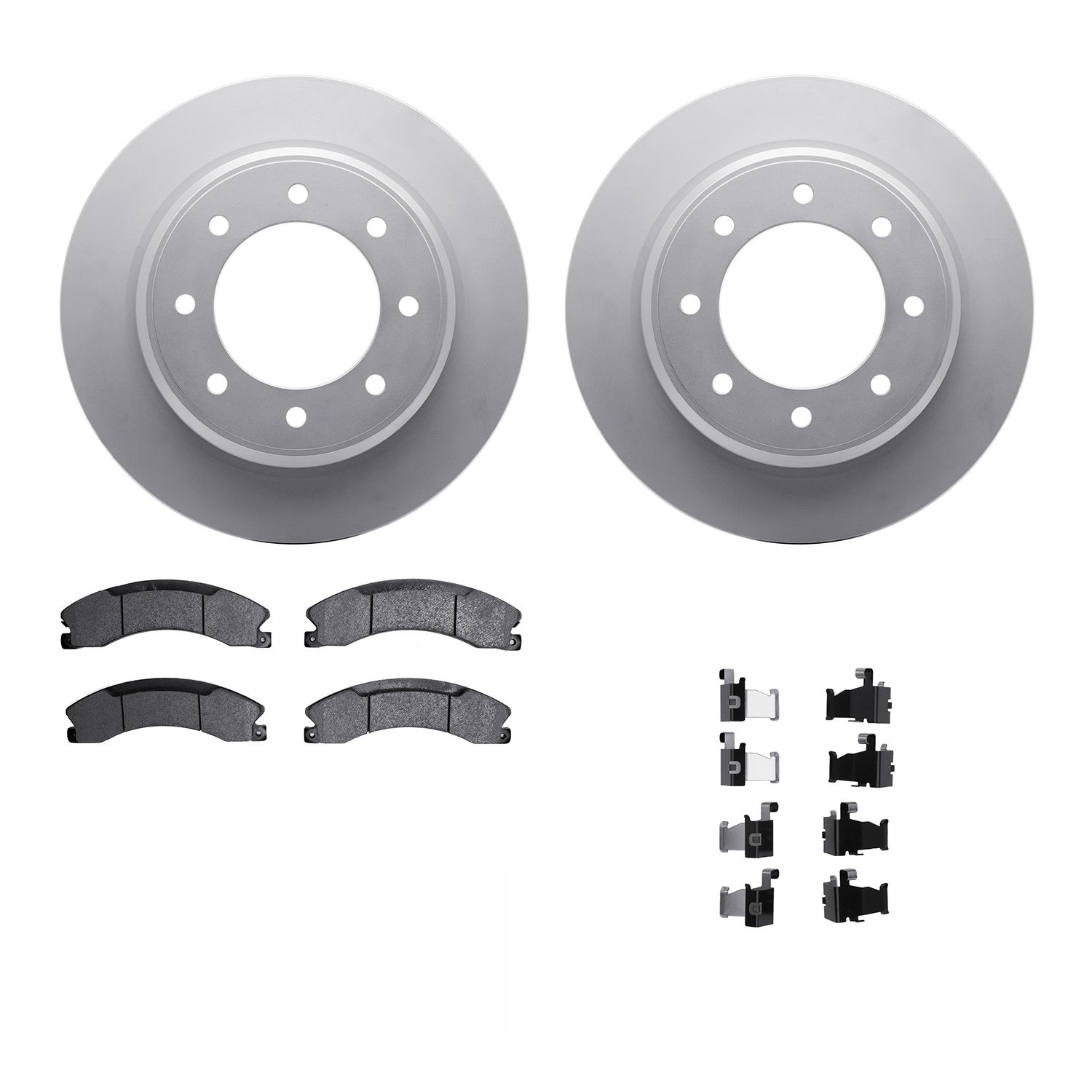 4312-67058 Geospec Brake Rotors with 3000-Series Ceramic Brake Pads & Hardware, 2012-2021 Infiniti/Nissan, Position: Rear