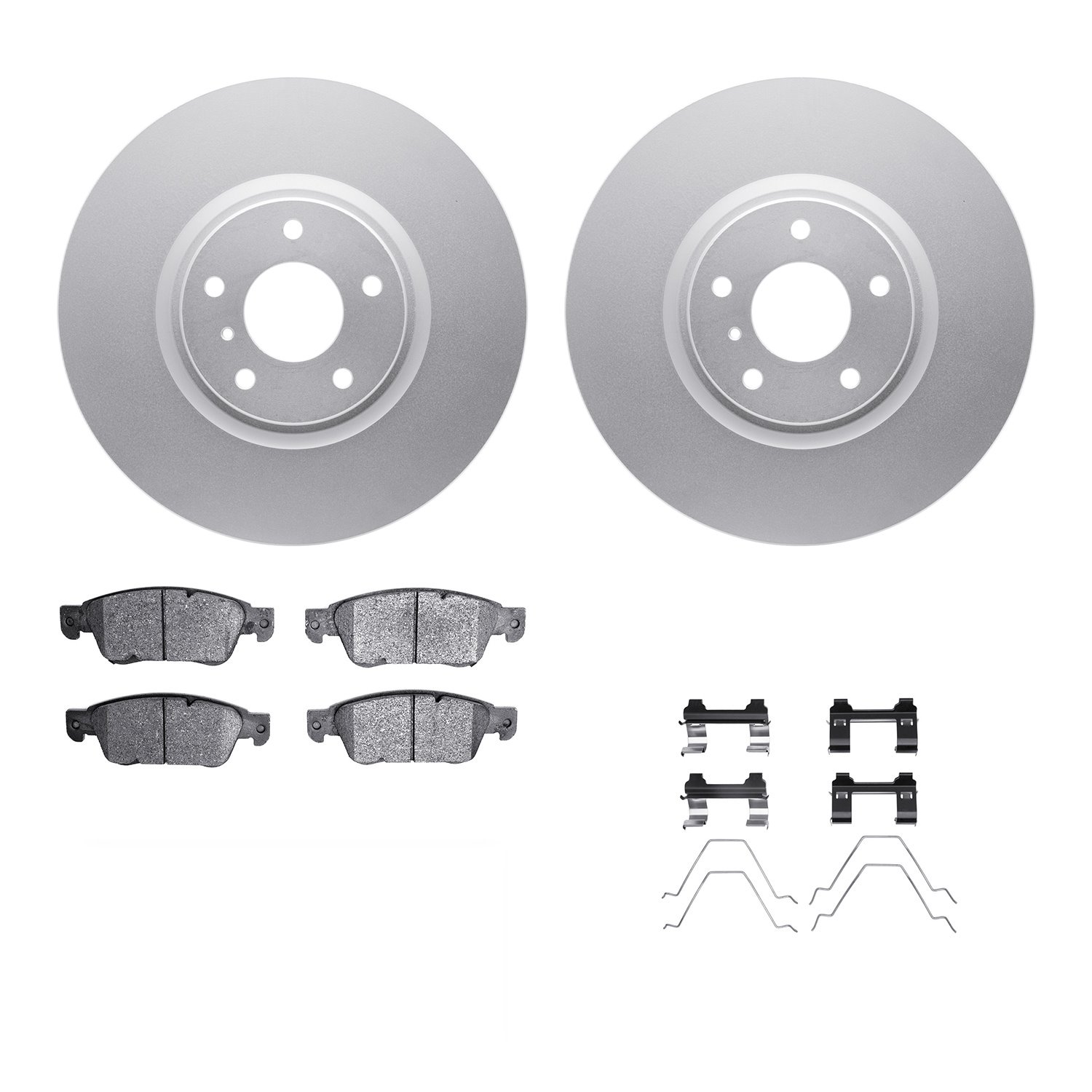 4312-68007 Geospec Brake Rotors with 3000-Series Ceramic Brake Pads & Hardware, 2007-2015 Infiniti/Nissan, Position: Front