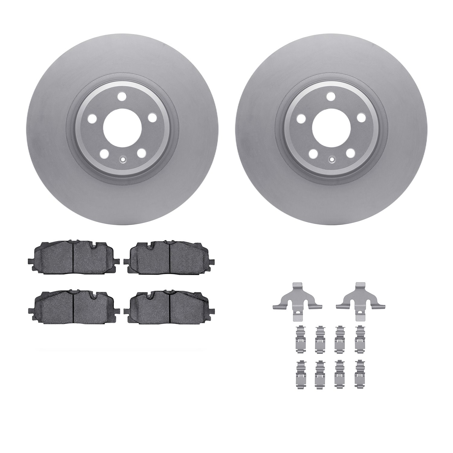 4312-73054 Geospec Brake Rotors with 3000-Series Ceramic Brake Pads & Hardware, Fits Select Audi/Volkswagen, Position: Front