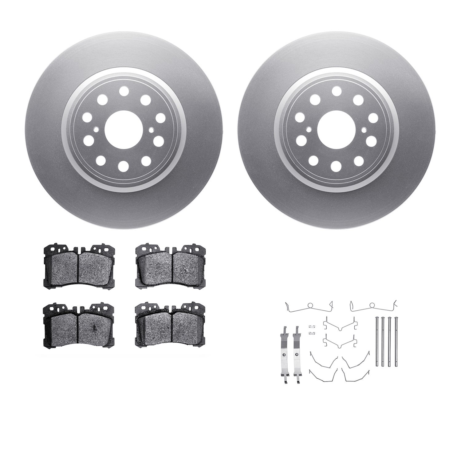 4312-75019 Geospec Brake Rotors with 3000-Series Ceramic Brake Pads & Hardware, Fits Select Lexus/Toyota/Scion, Position: Front