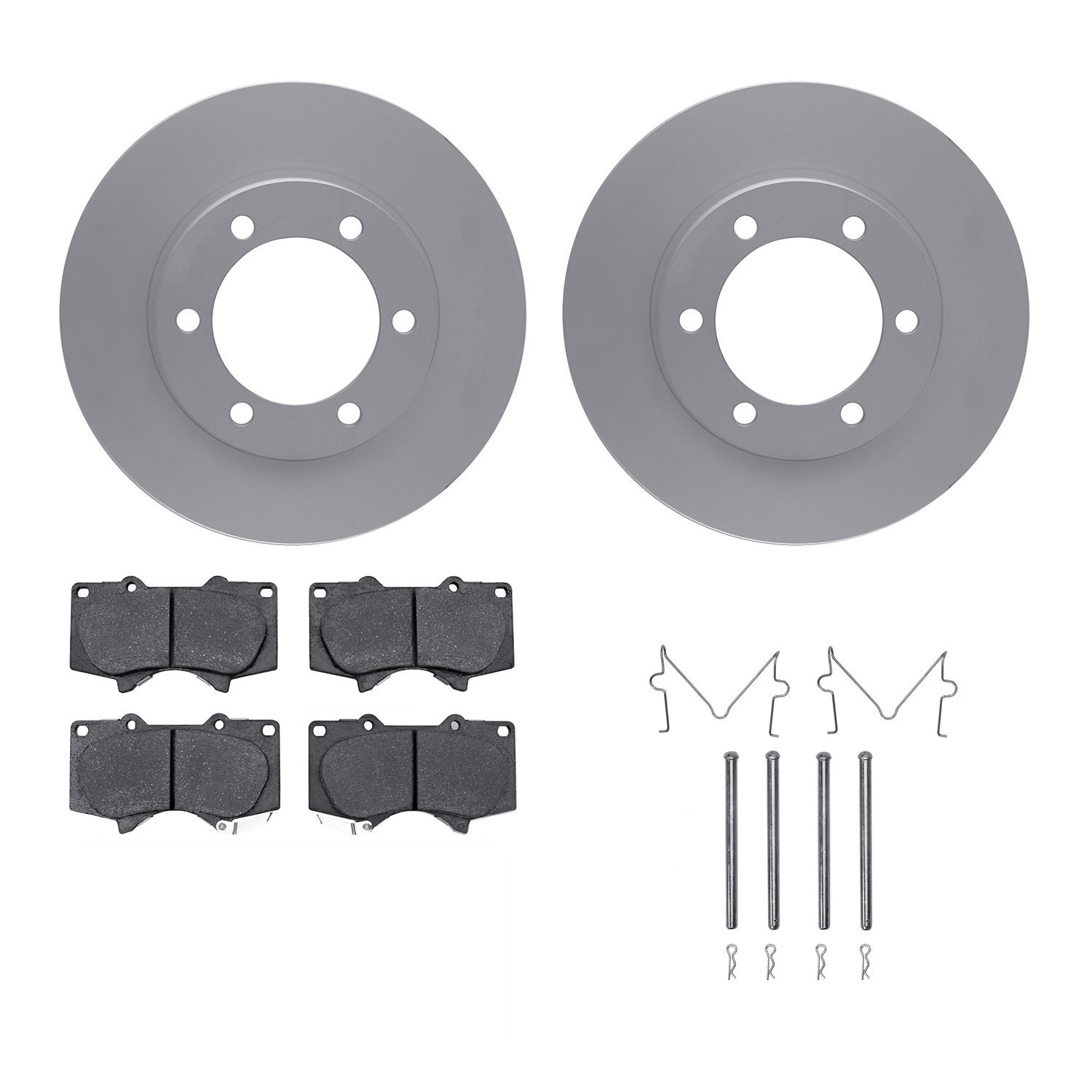 4312-76055 Geospec Brake Rotors with 3000-Series Ceramic Brake Pads & Hardware, 2000-2007 Lexus/Toyota/Scion, Position: Front