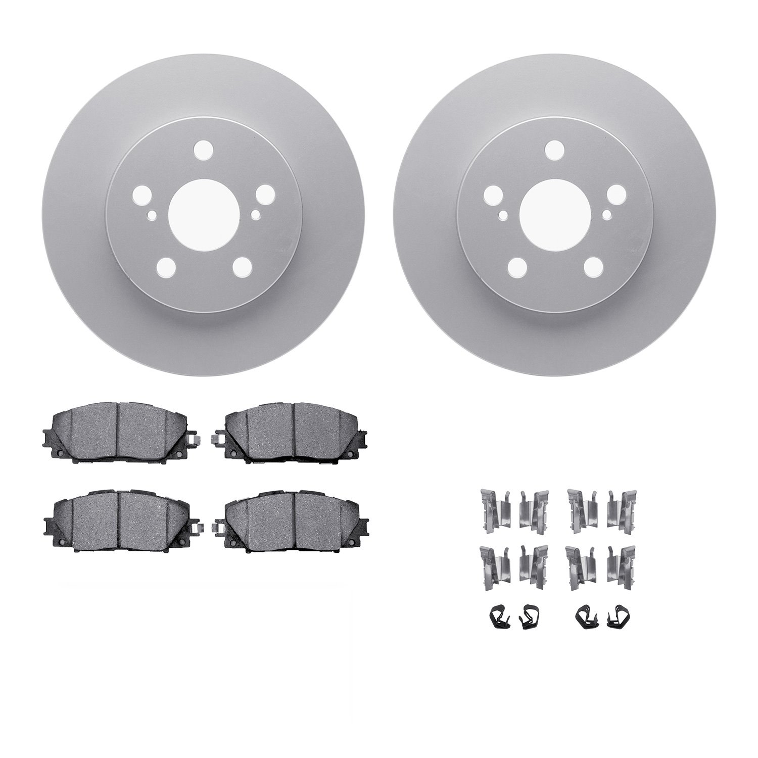 4312-76066 Geospec Brake Rotors with 3000-Series Ceramic Brake Pads & Hardware, Fits Select Lexus/Toyota/Scion, Position: Front