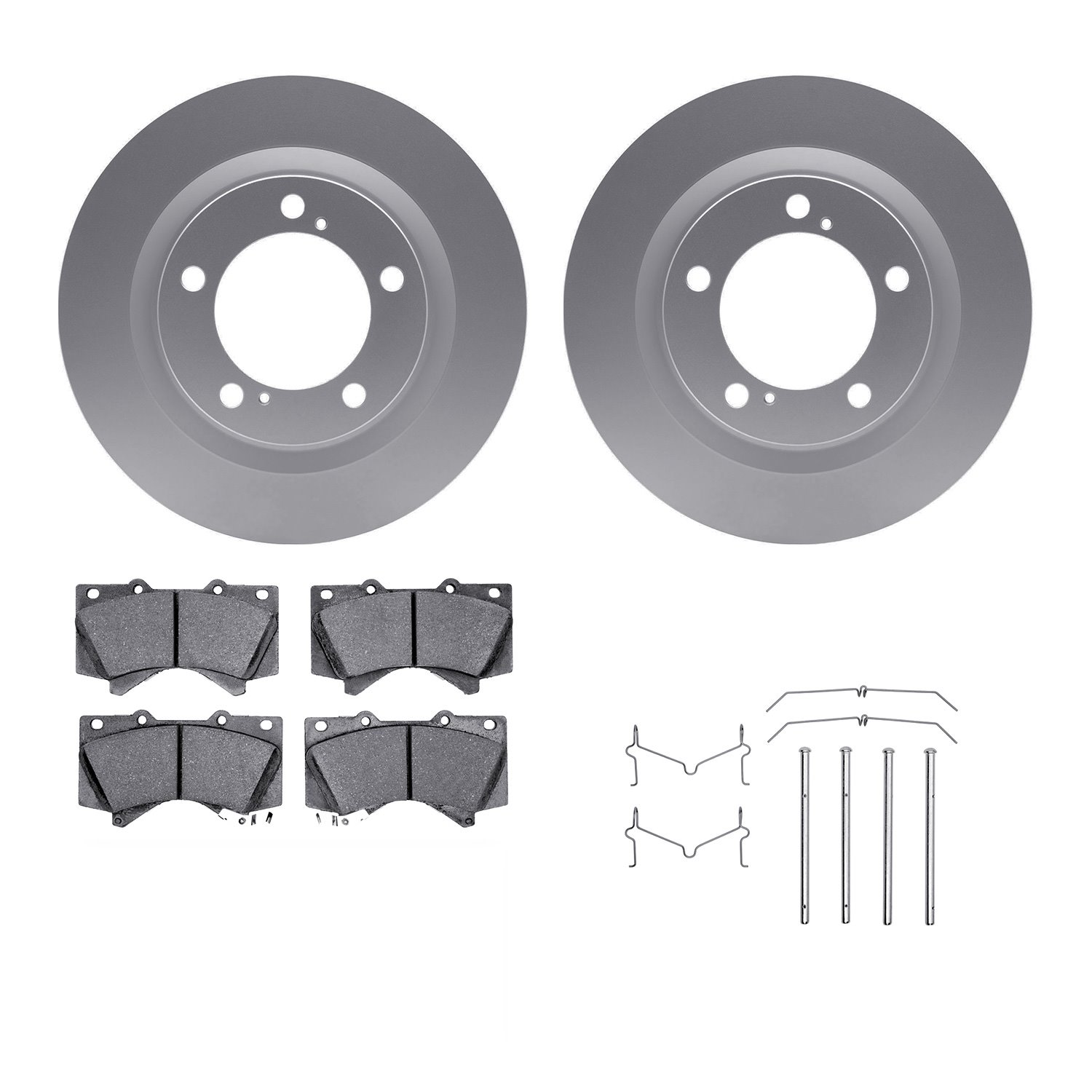 4312-76071 Geospec Brake Rotors with 3000-Series Ceramic Brake Pads & Hardware, Fits Select Lexus/Toyota/Scion, Position: Front