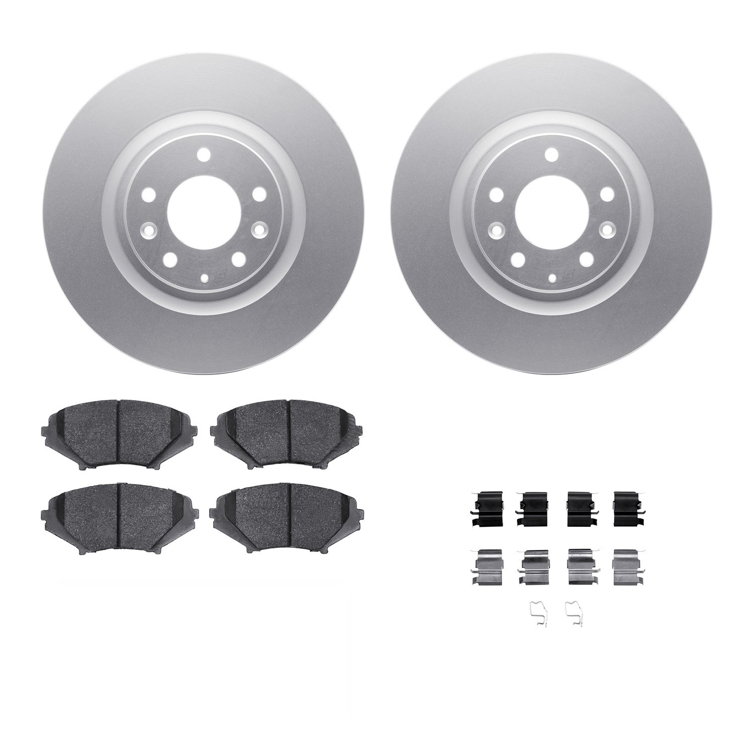 4312-80015 Geospec Brake Rotors with 3000-Series Ceramic Brake Pads & Hardware, 2004-2011 Ford/Lincoln/Mercury/Mazda, Position: