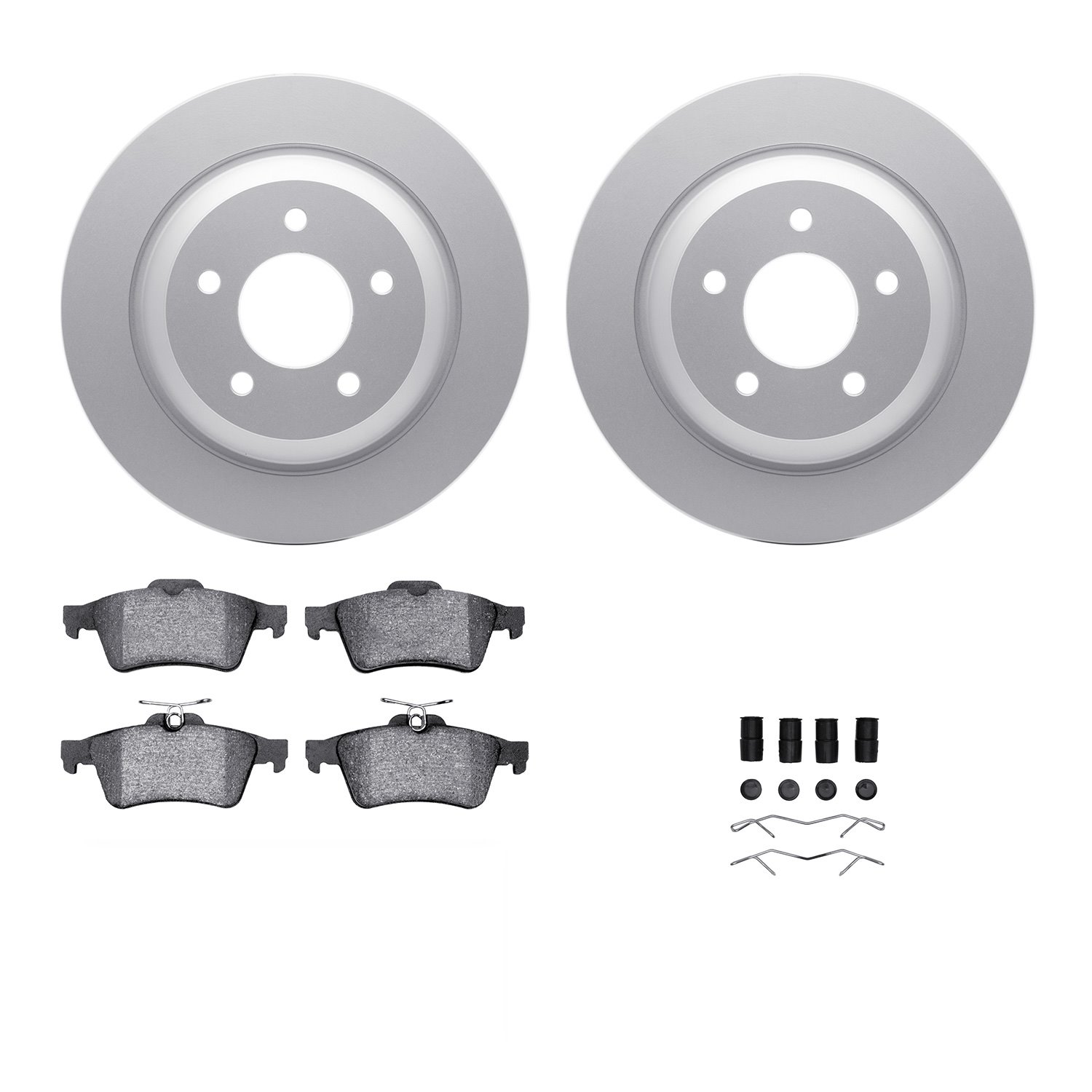 4312-80020 Geospec Brake Rotors with 3000-Series Ceramic Brake Pads & Hardware, 2006-2015 Ford/Lincoln/Mercury/Mazda, Position: