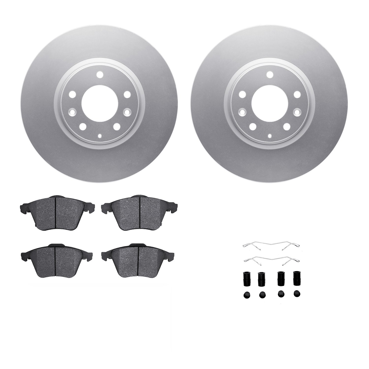 4312-80024 Geospec Brake Rotors with 3000-Series Ceramic Brake Pads & Hardware, 2006-2007 Ford/Lincoln/Mercury/Mazda, Position: