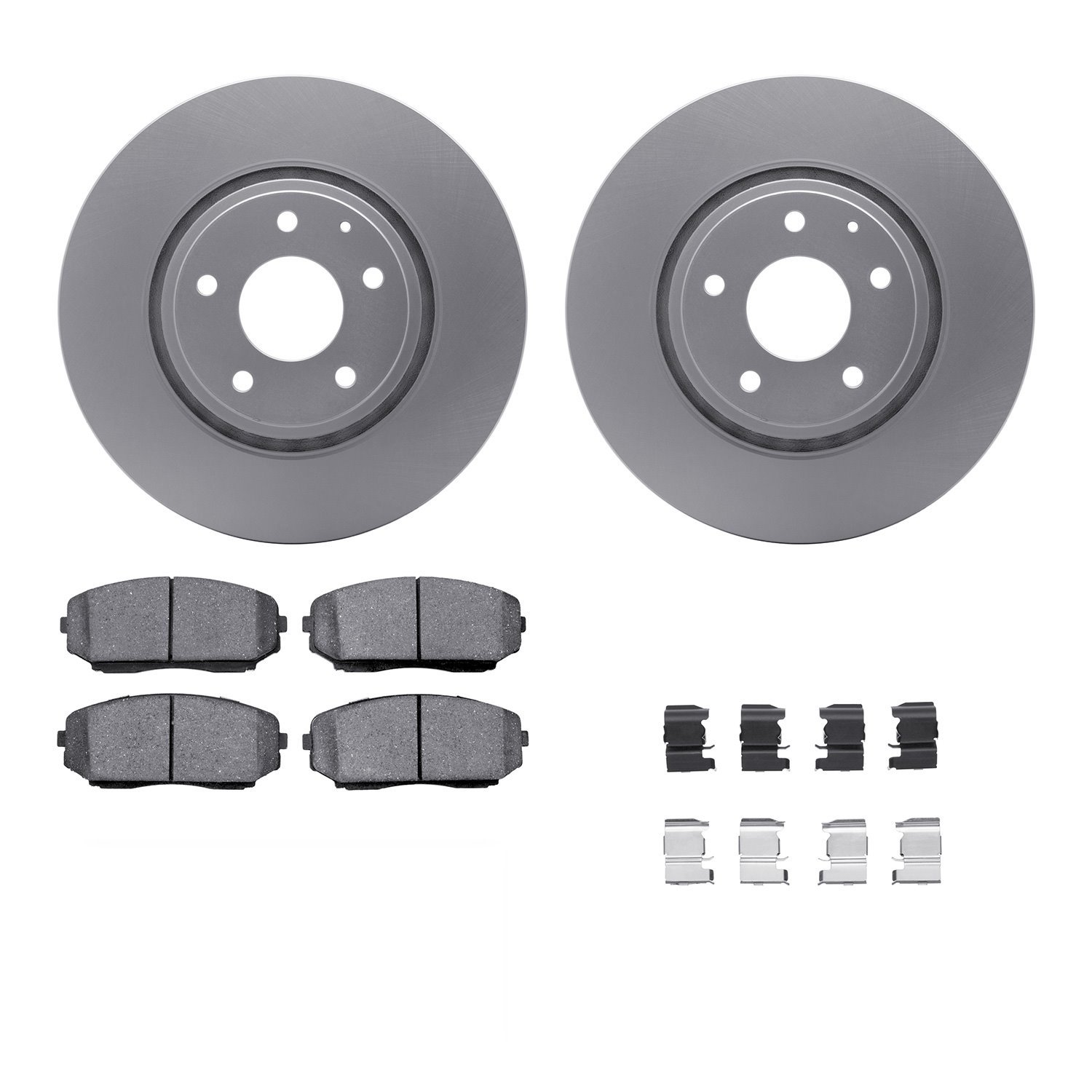 4312-80027 Geospec Brake Rotors with 3000-Series Ceramic Brake Pads & Hardware, Fits Select Ford/Lincoln/Mercury/Mazda, Position
