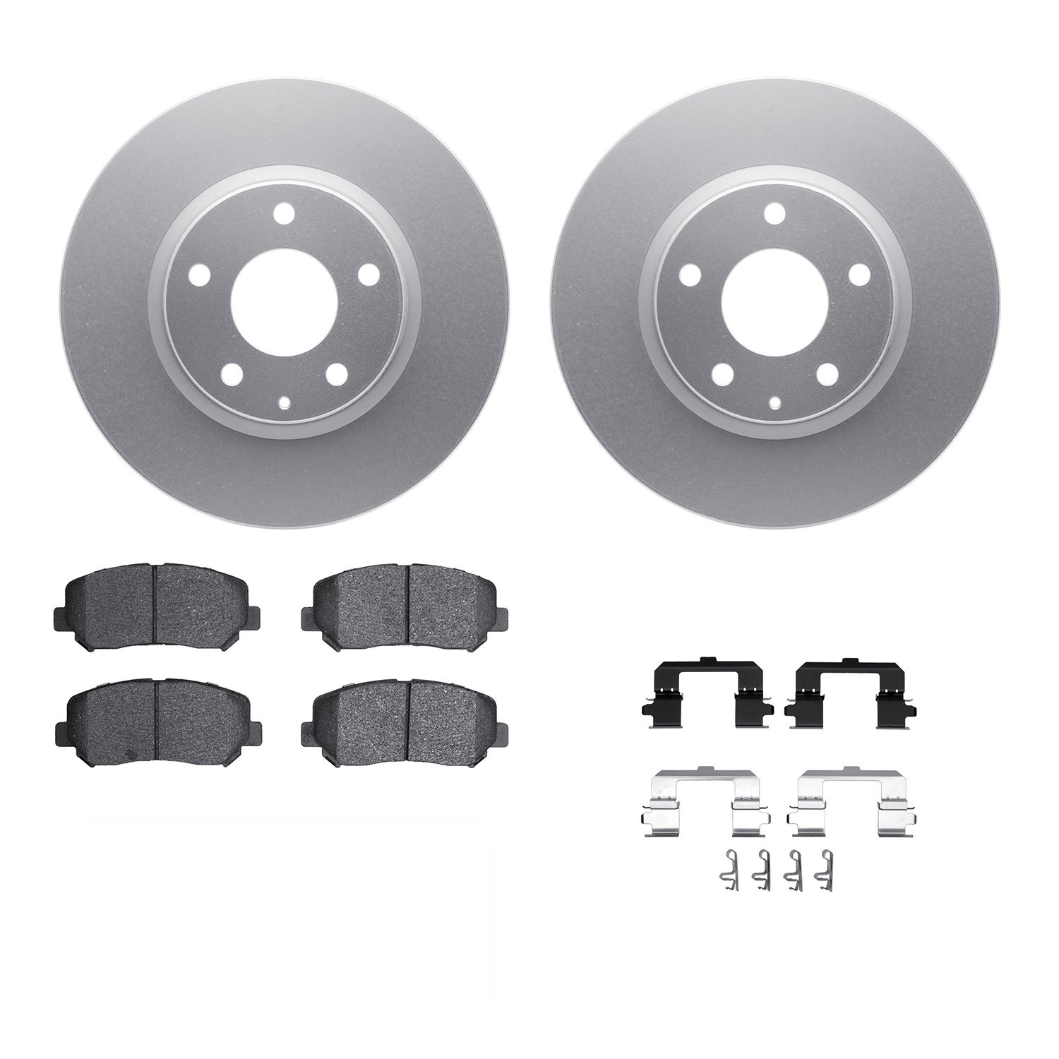 4312-80032 Geospec Brake Rotors with 3000-Series Ceramic Brake Pads & Hardware, 2013-2015 Ford/Lincoln/Mercury/Mazda, Position: