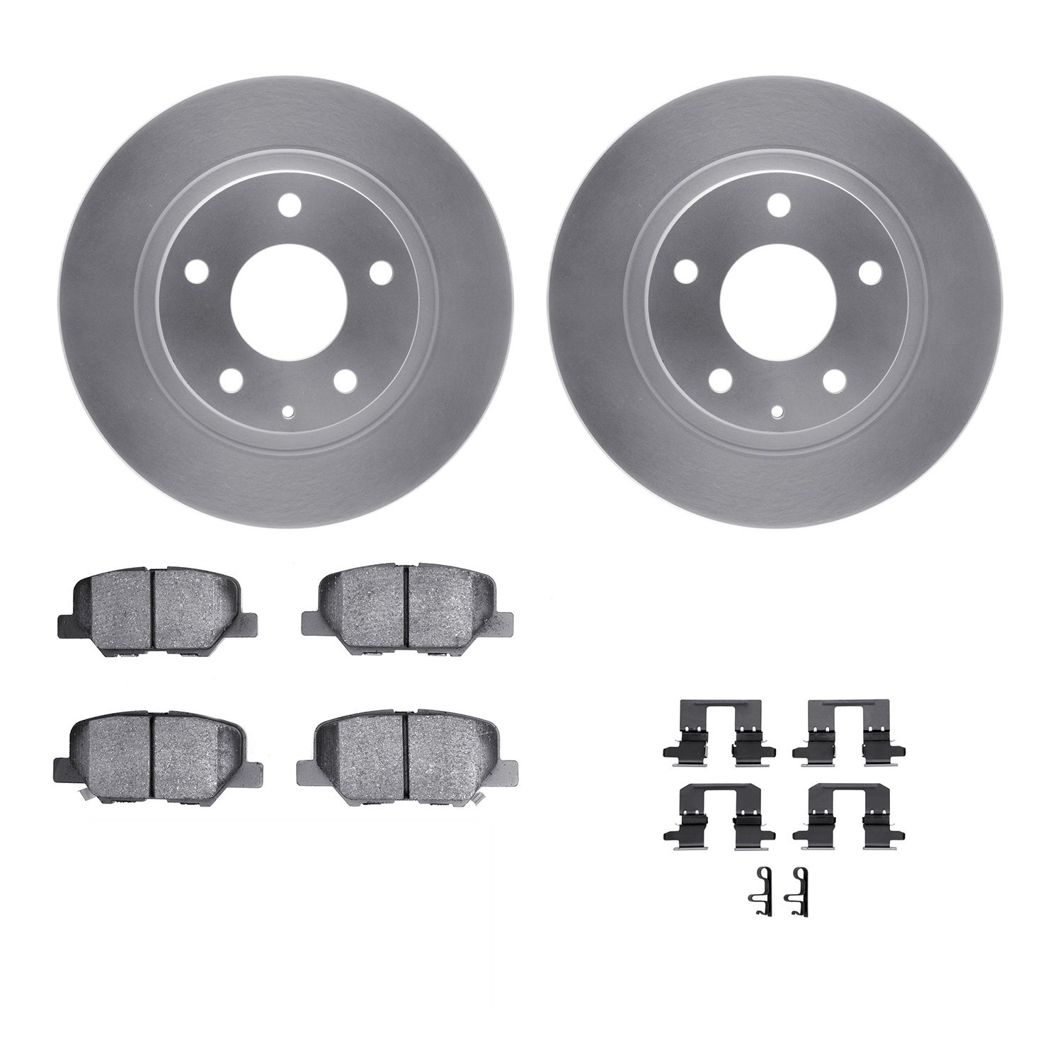 4312-80036 Geospec Brake Rotors with 3000-Series Ceramic Brake Pads & Hardware, 2014-2015 Ford/Lincoln/Mercury/Mazda, Position: