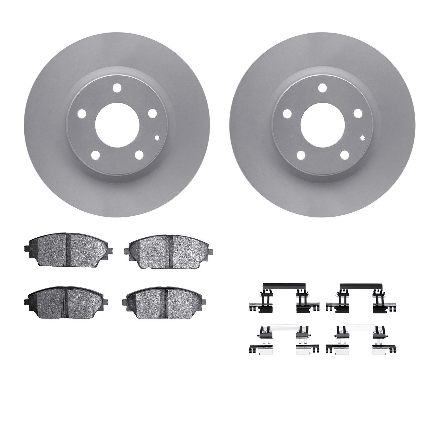 4312-80039 Geospec Brake Rotors with 3000-Series Ceramic Brake Pads & Hardware, Fits Select Ford/Lincoln/Mercury/Mazda, Position