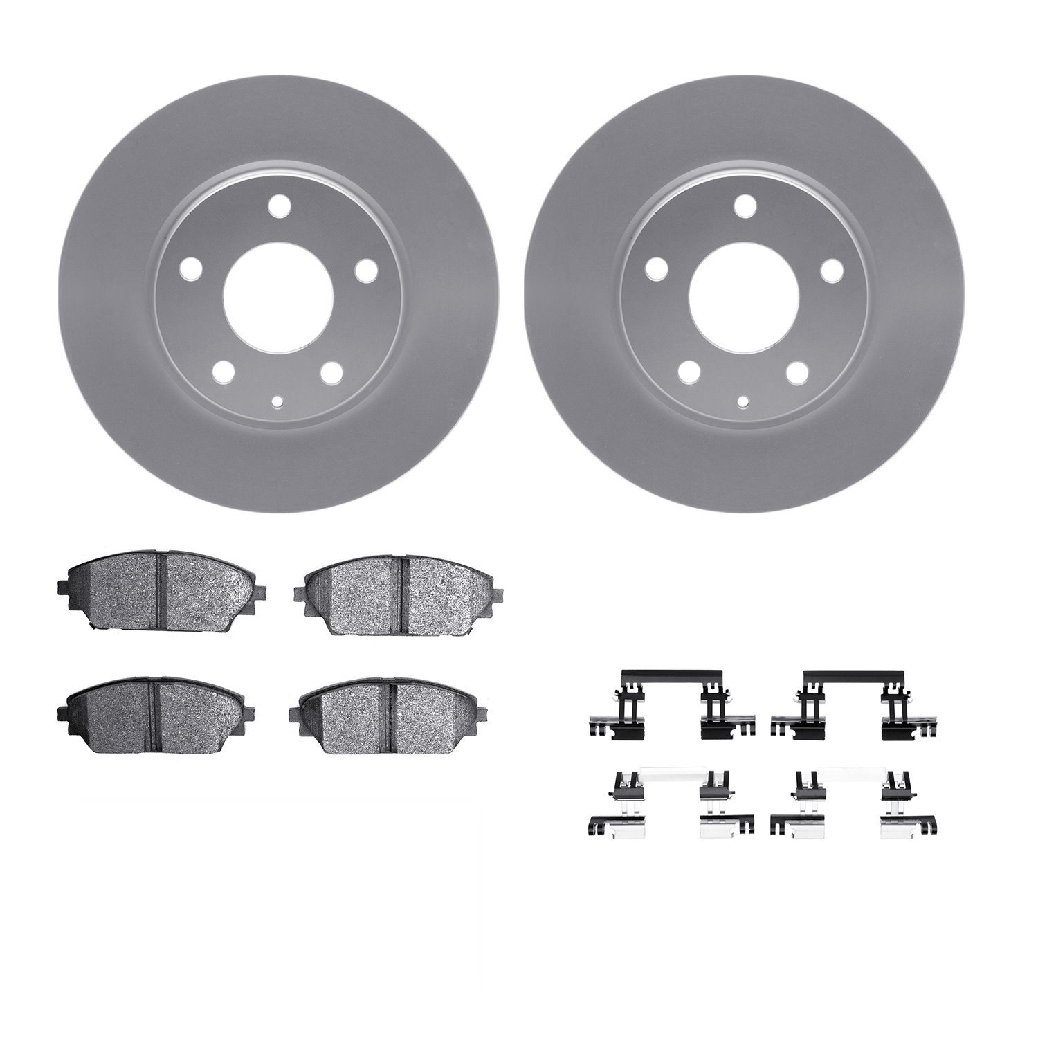 4312-80040 Geospec Brake Rotors with 3000-Series Ceramic Brake Pads & Hardware, Fits Select Ford/Lincoln/Mercury/Mazda, Position